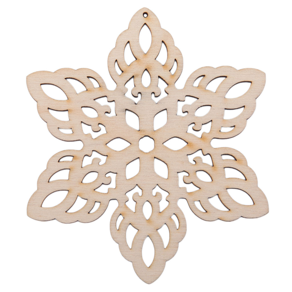 Заготовка для декорирования Mr. Carving ВД-1201 Подвеска новогодняя фанера 0.3 см Снежинка №2 (8х9см.)
