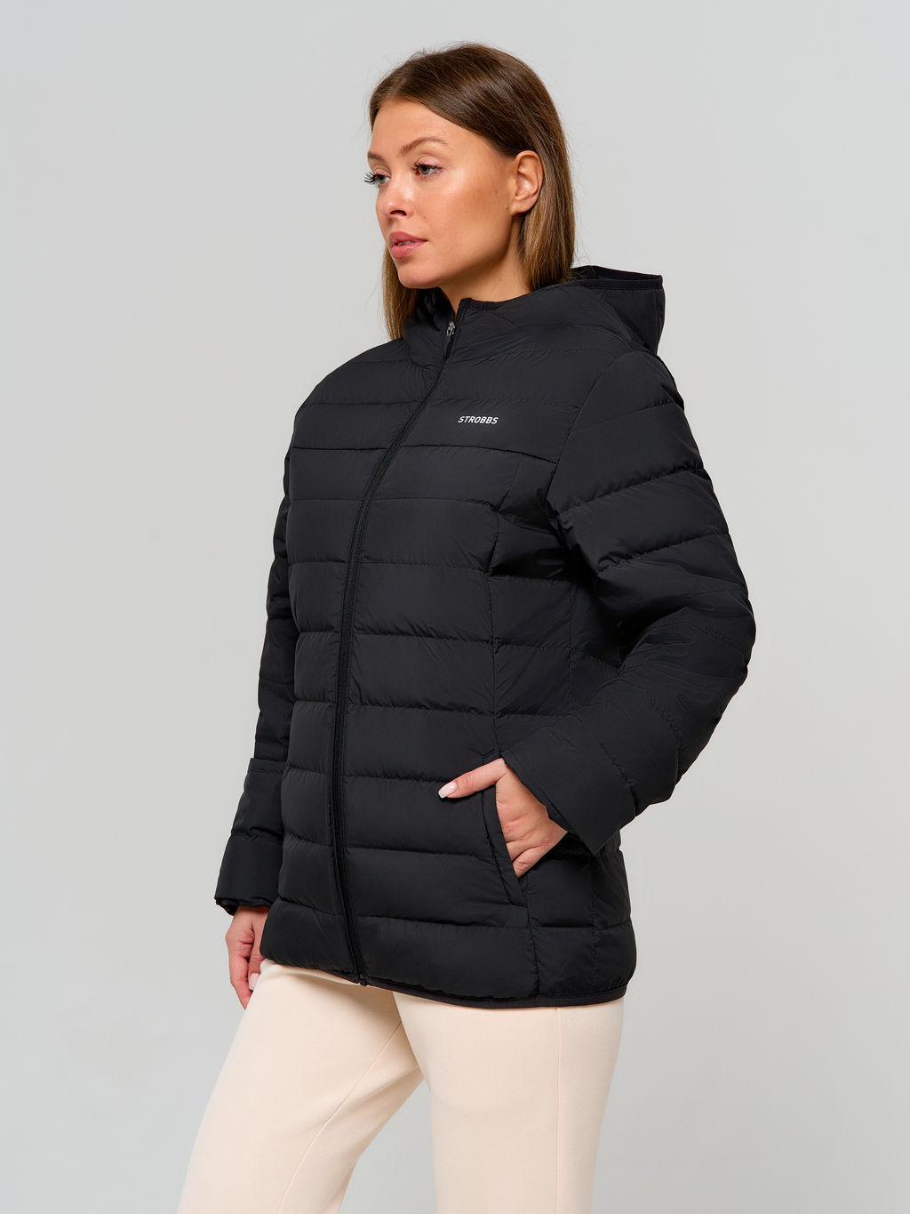 T3323-3 Пуховик стеганый женский