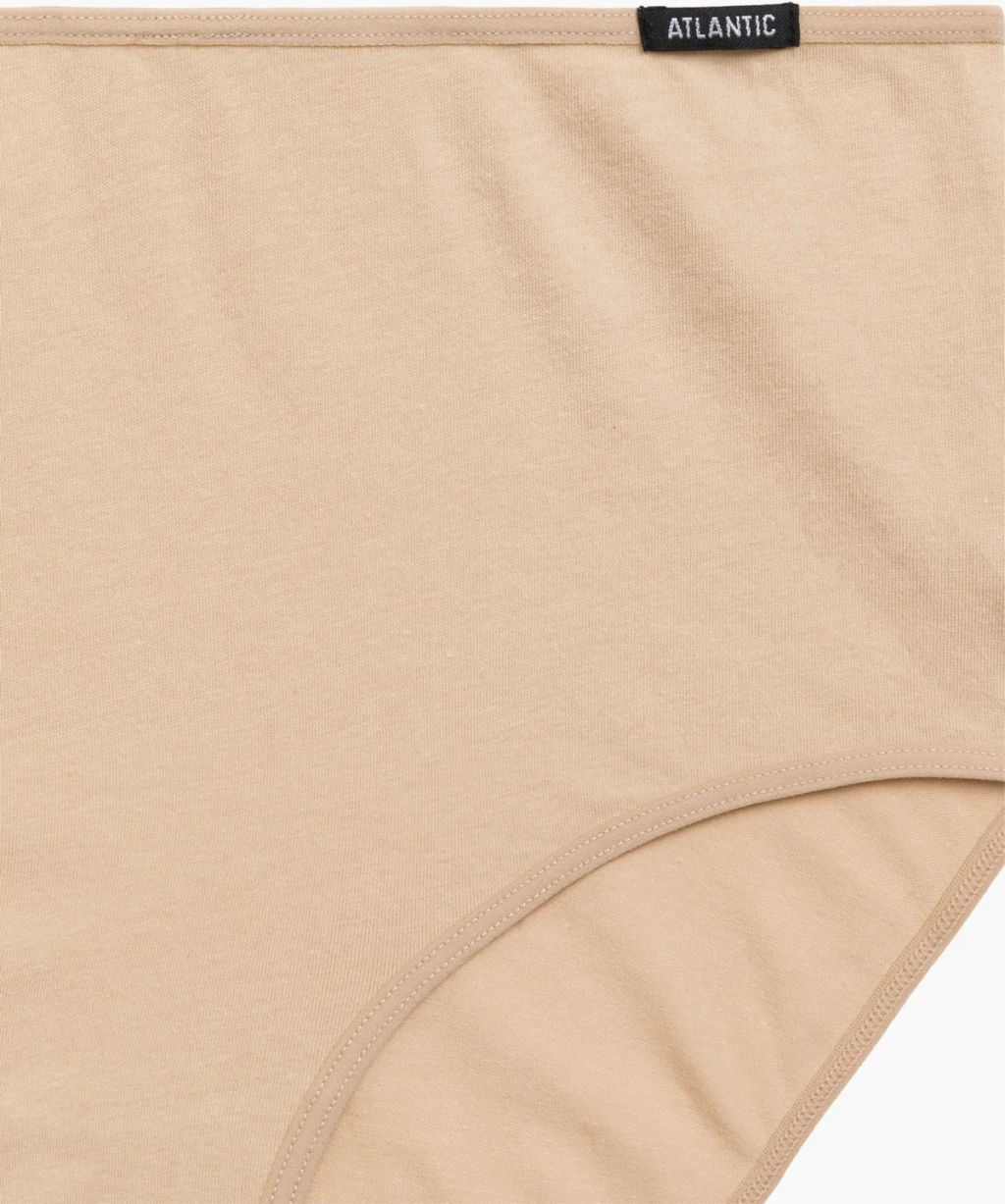 ATLANTIC 3BLP-585 Трусы макси Basic - набор 3 шт. бежевый  фото 5