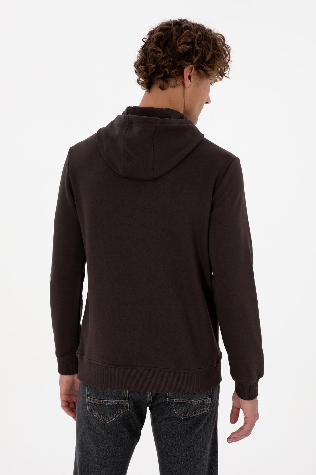 Erkek Koyu Kahverengi Basic Sweatshirt - U.s. polo assn фото 5