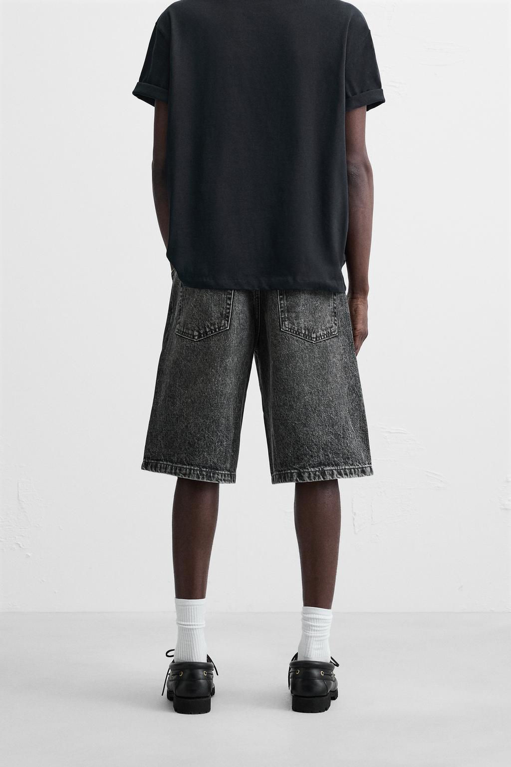 BASIC BAGGY FIT DENIM BERMUDA - Zara фото 33