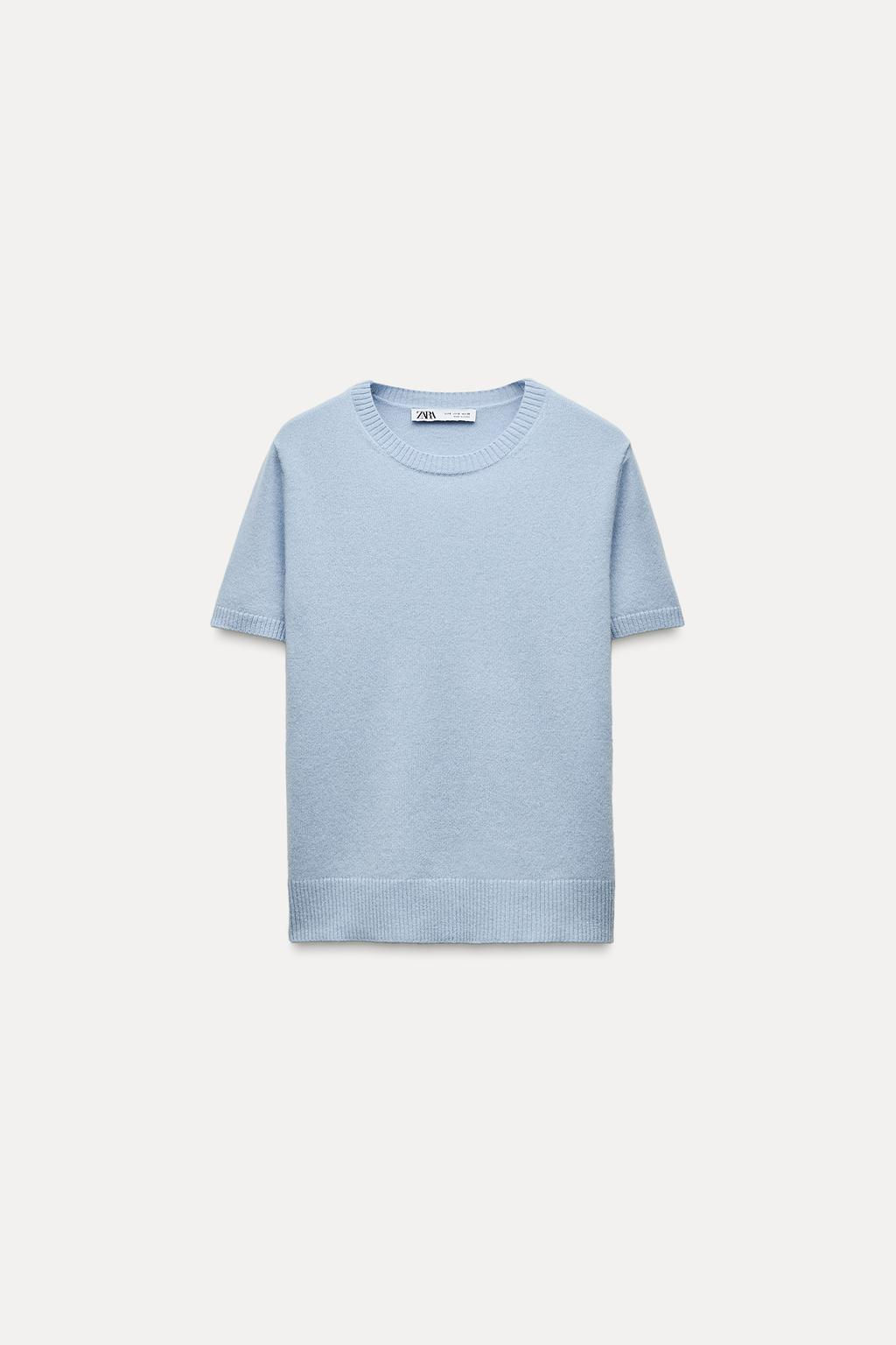 BASIC 100% CASHMERE SHORT SLEEVE TOP - Zara фото 17