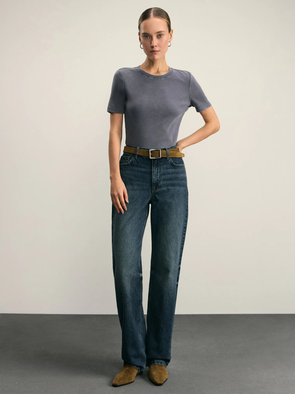 Футболка с эффектом стирки / Zarina  фото 2