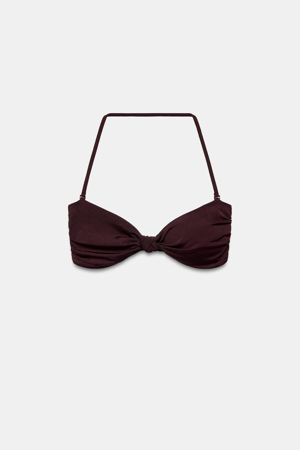 TOP BIKINI BANDEAU NUDO / Marr?n - Zara фото 3