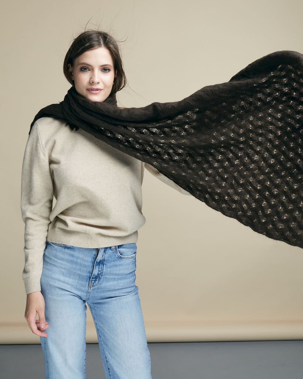 Палантин из пуха яка 15007b ТК