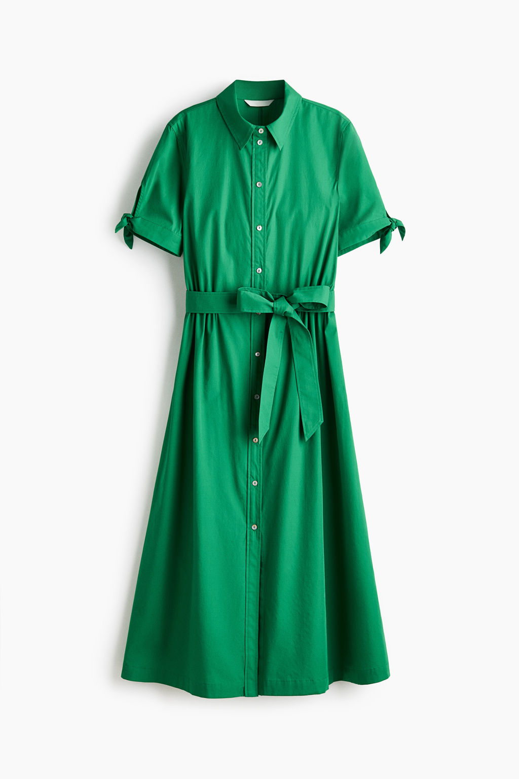 Vestido camisero de manga corta