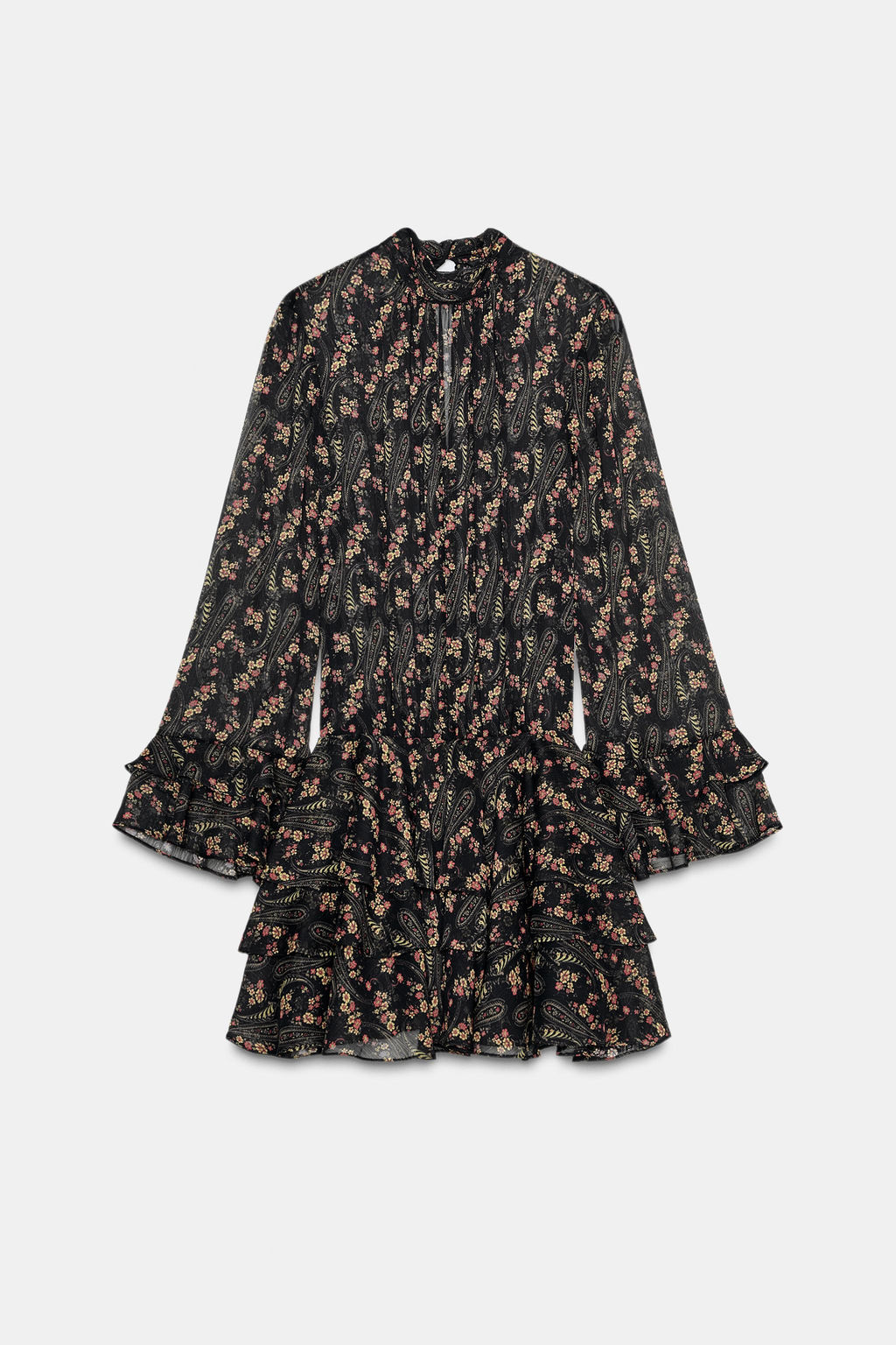 FLORAL PRINT COTTON GAUZE DRESS - Zara фото 6