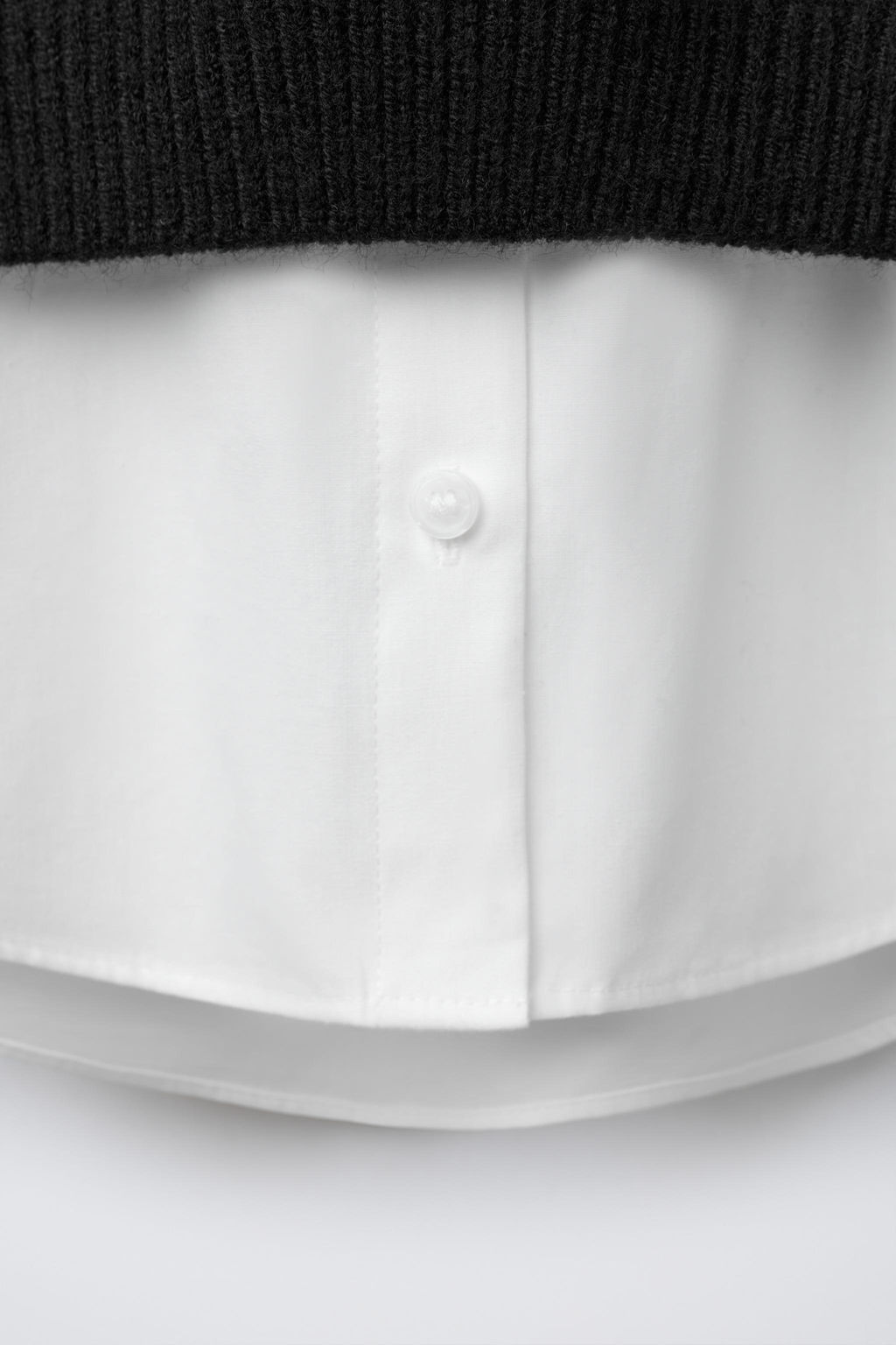 PLAIN SHIRT WITH KNIT WAISTCOAT AND FAUX PEARLS - Zara фото 4