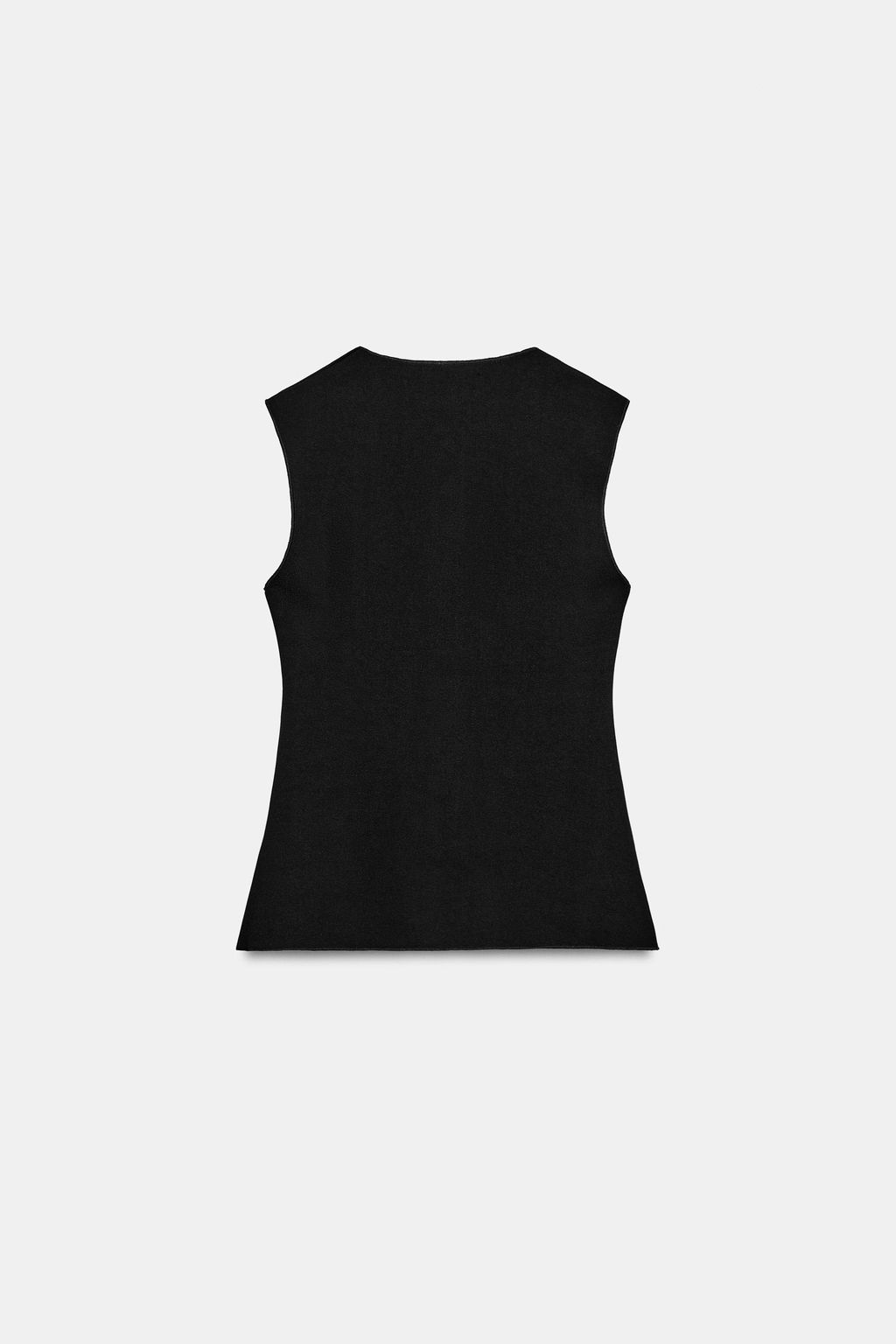 TOP CHALECO BOTONES / Negro