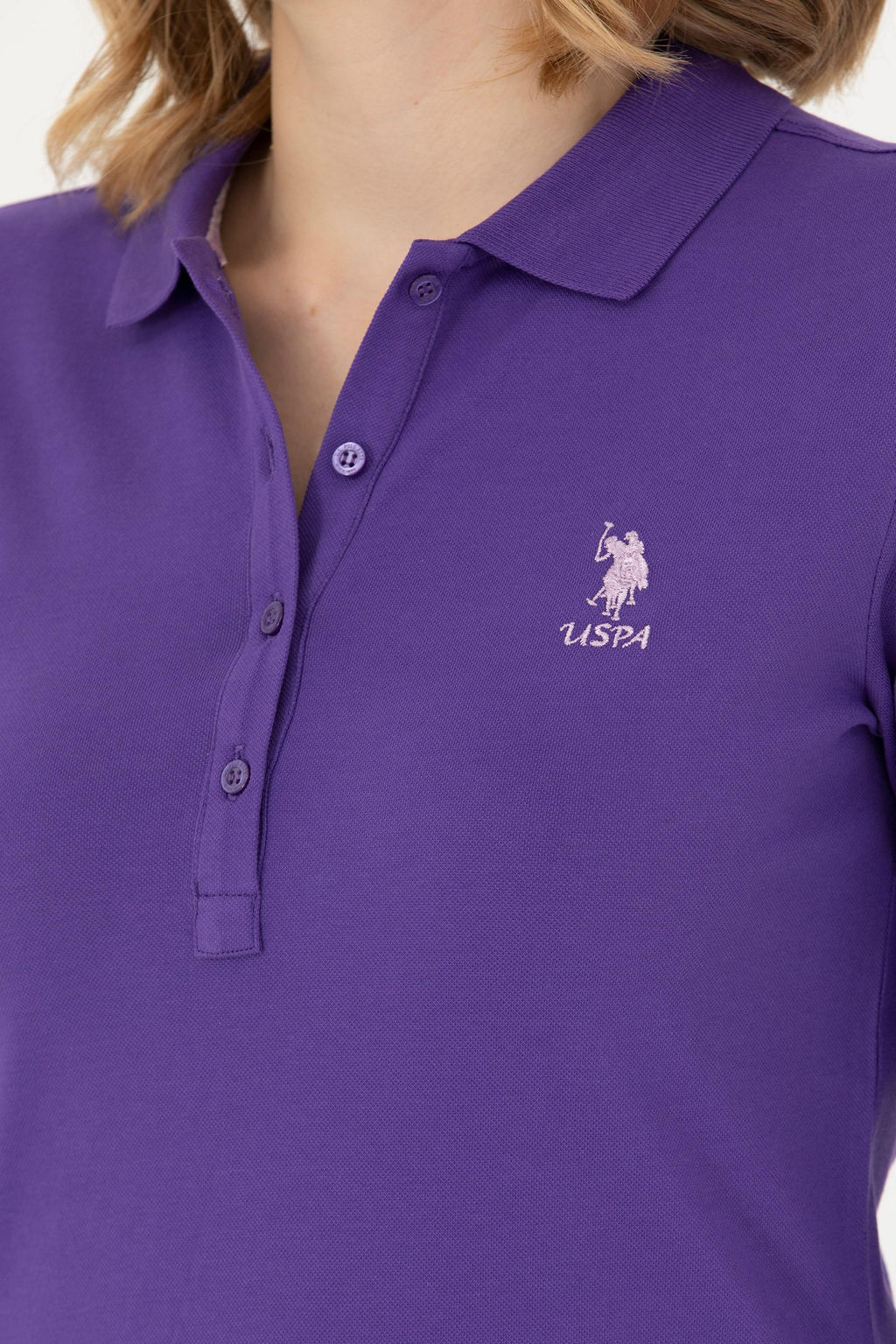Женский фиолетовый базовый свитшот - U.s. polo assn фото 14