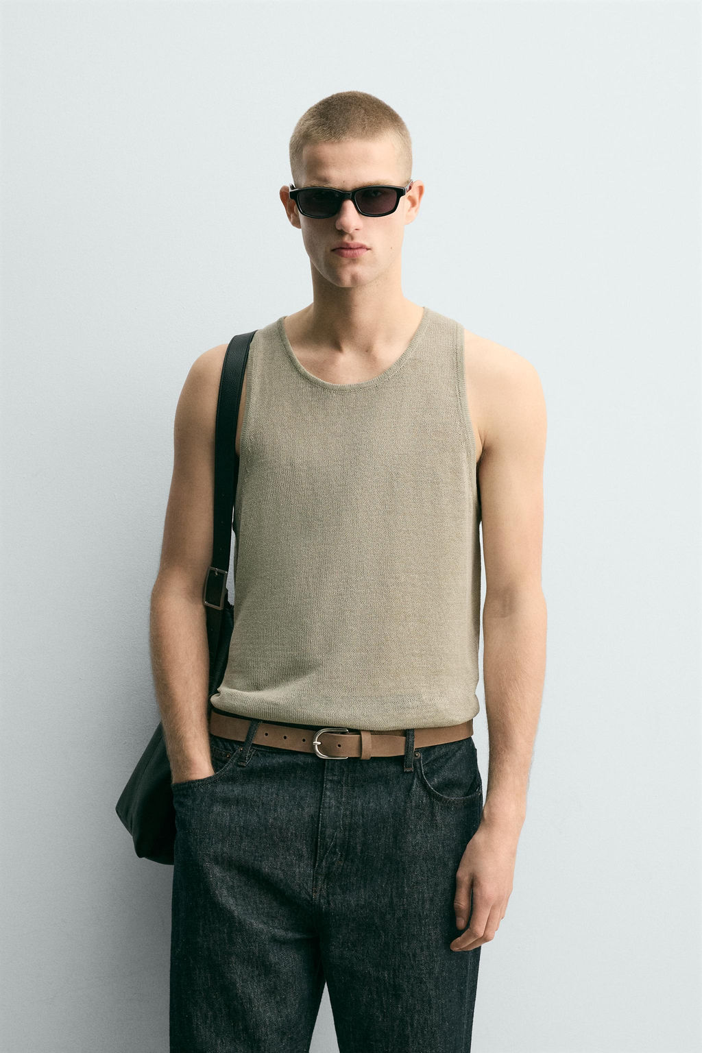 CAMISETA TANK RELAXED FIT PUNTO / Verde claro