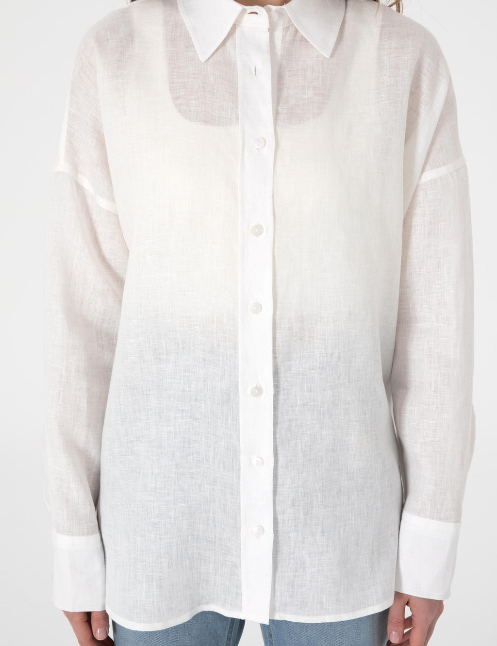 Beyaz Oversize Uzun Kollu G_mlek - Pierre cardin фото 7