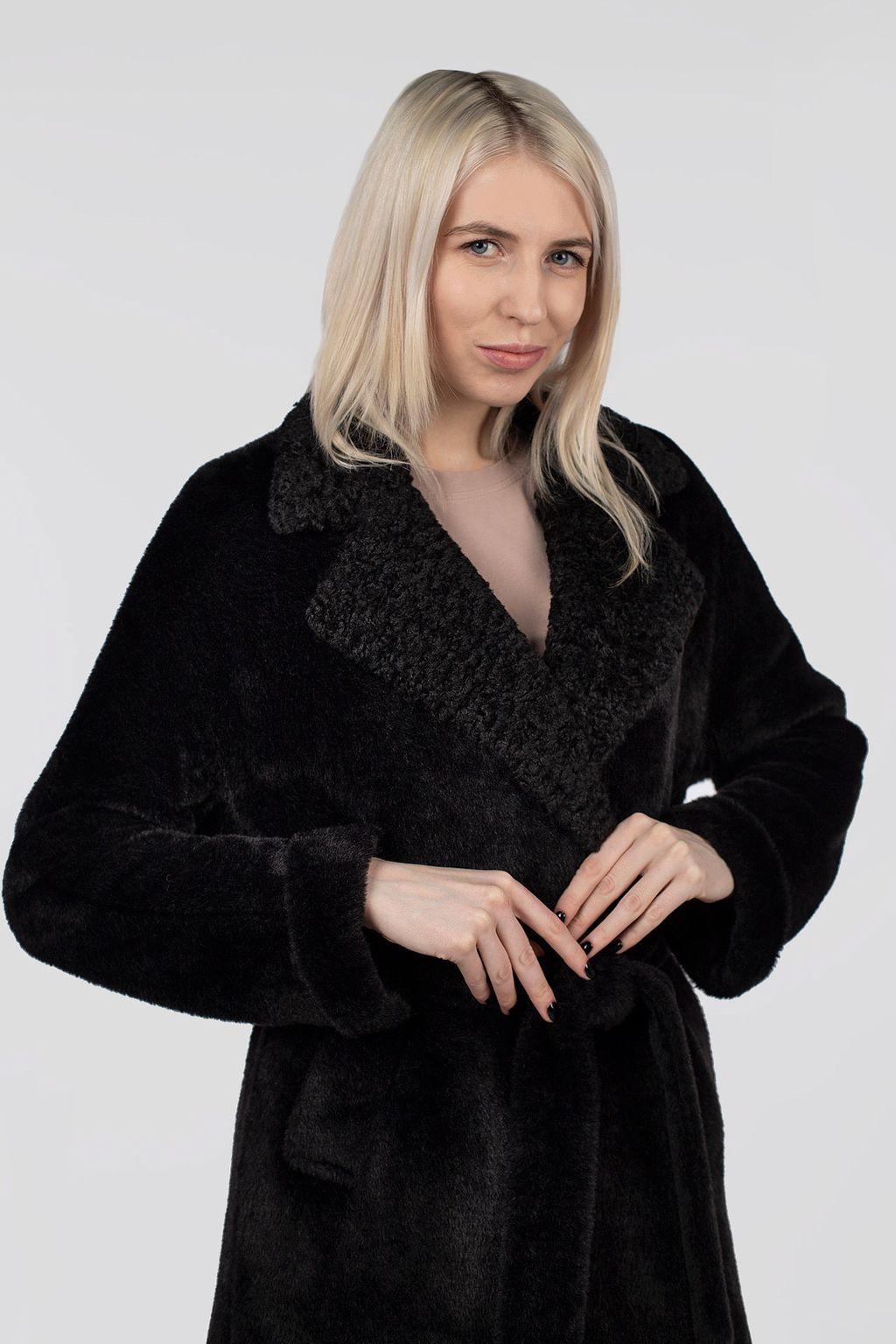 Пальто женское утепленное (пояс) - El podio фото 8