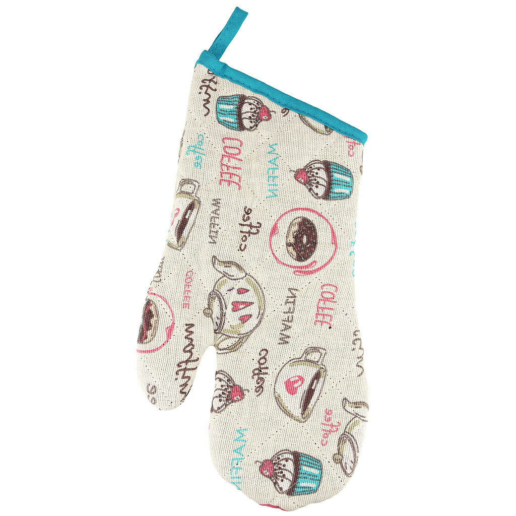 Кухонный комплект Вкусняшки: прихватка-варежка 15х30см + прихватка 20х25см форма Капелька, рогожка 171г/м2, хлопок 100%, наполнитель - ватин 280г/м2, на пластмассовом подвесе, Домашняя мода (Россия)  фото 2