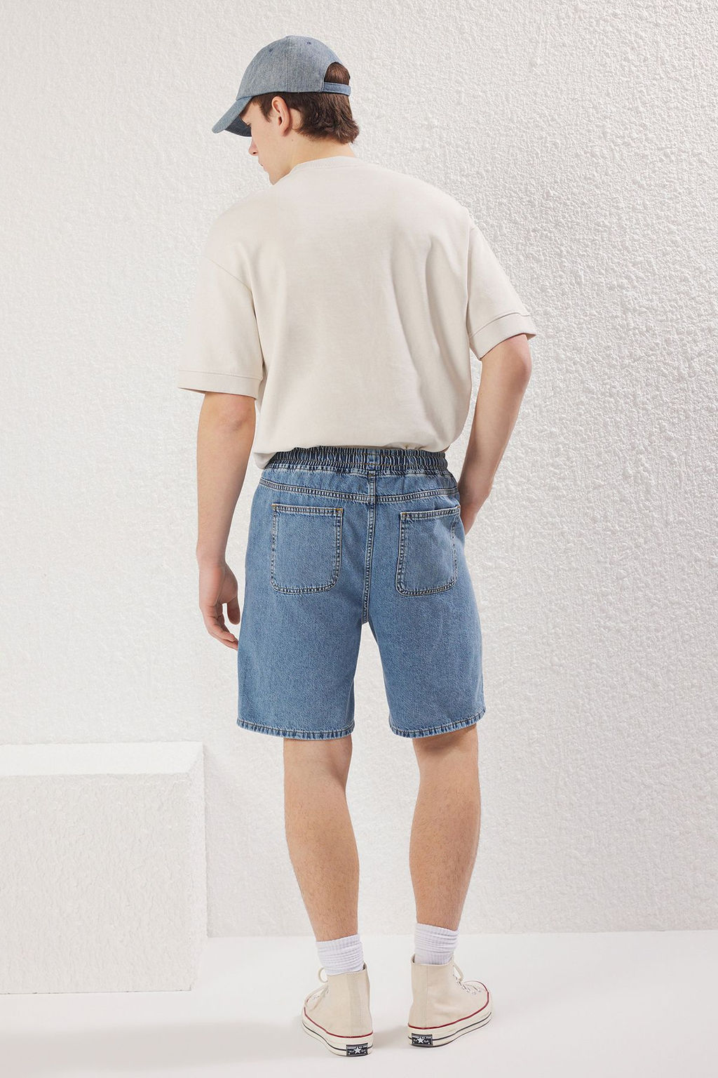 TRENDYOL MAN Mavi Regular Fit Kot Sort TMNSS25SR00032 - Trendyolmilla фото 4