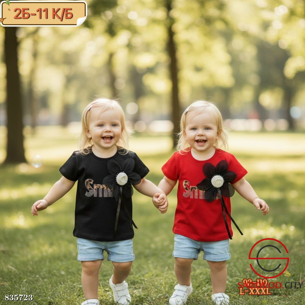 Футболка для девочки с цветком