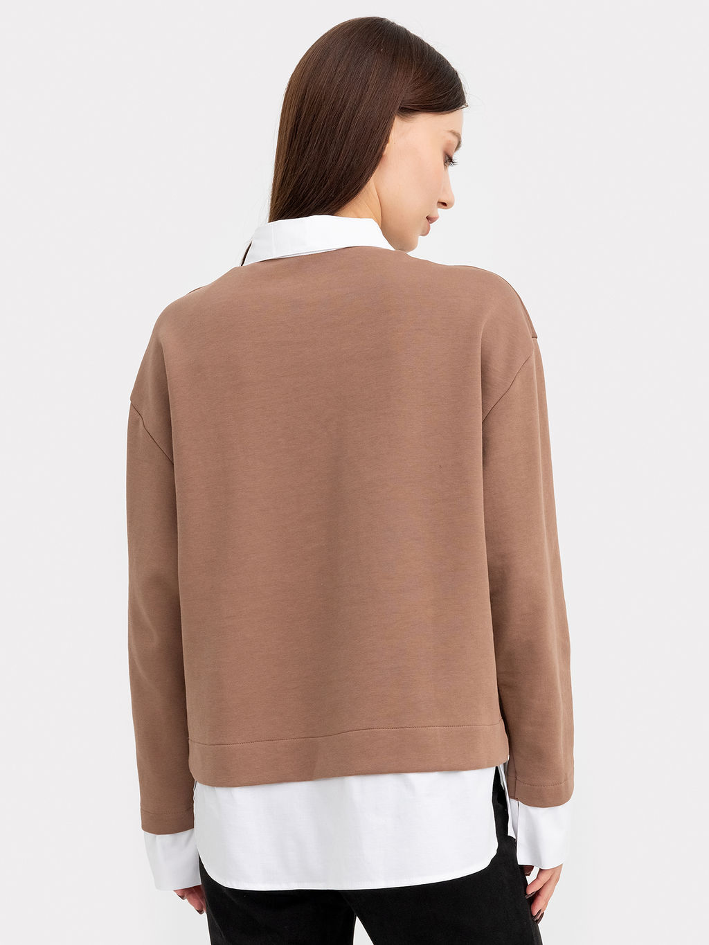 Джемпер женский в таупово-бежевом цвете тауп 122816 - Mark formelle фото 3