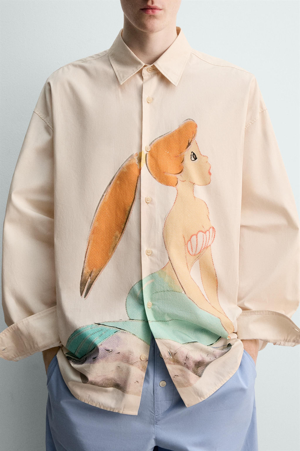 PETER PAN MERMAID SHIRT HARRY LAMBERT FOR ZARA X DISNEY