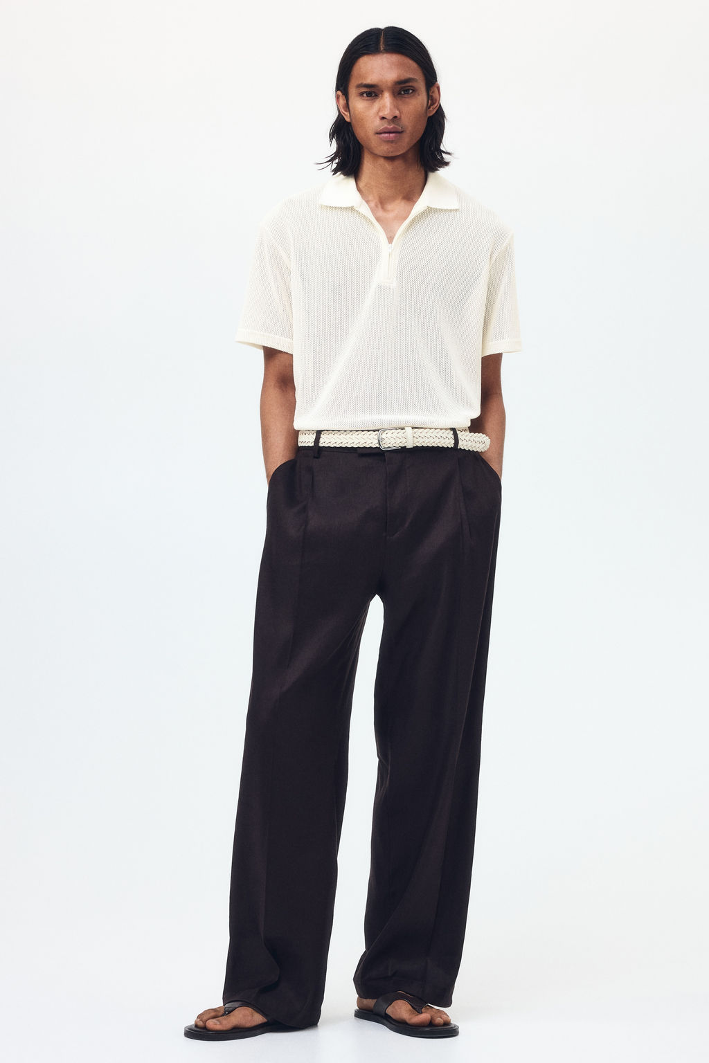 Polo en punto calado Regular Fit - H&m фото 7