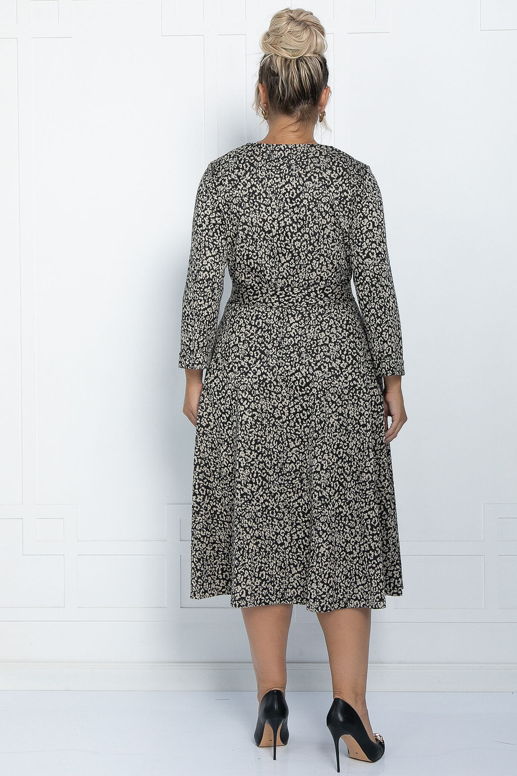 Платье Осенняя история (черно-бежевое) П11229 - Lt collection фото 2