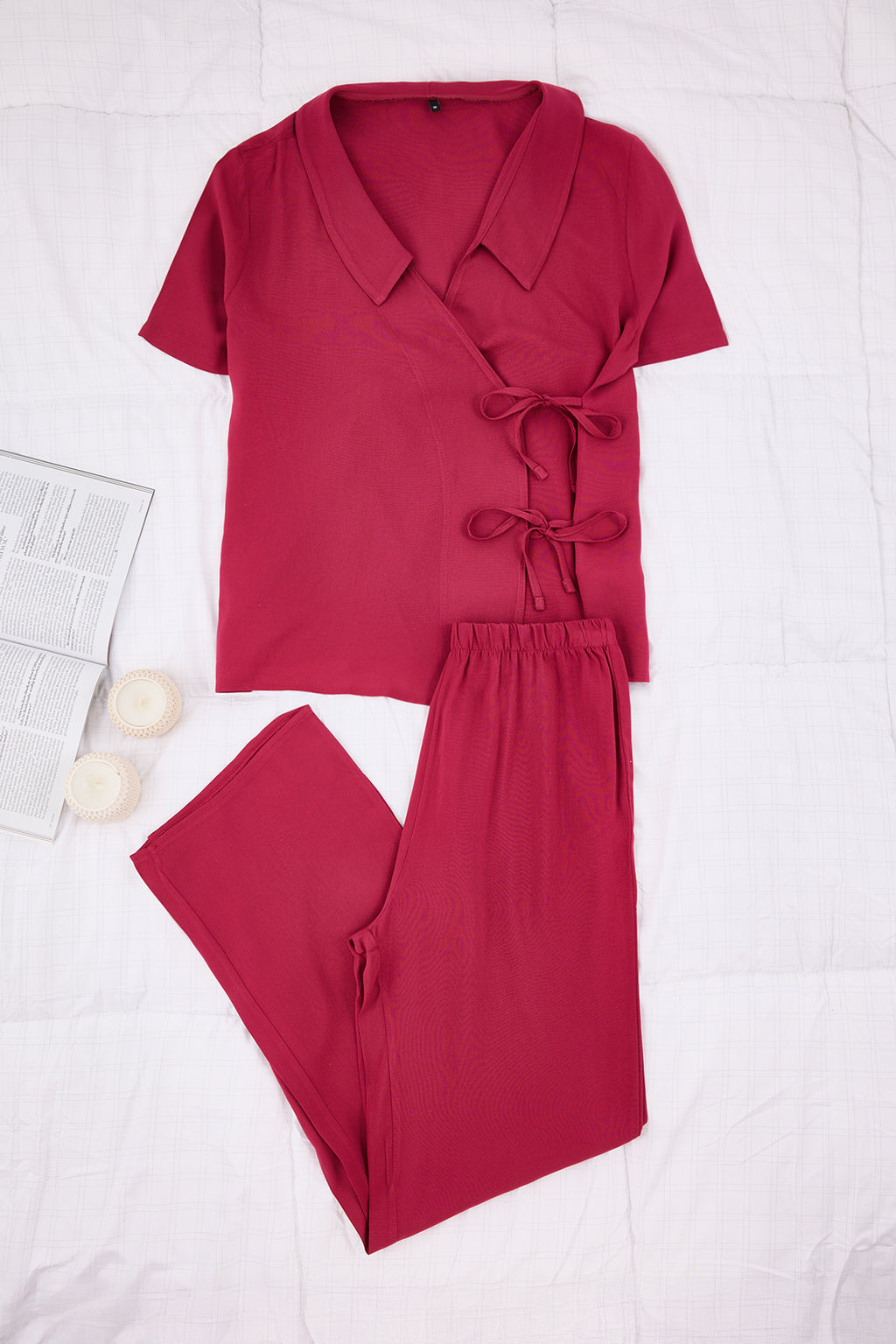 Ekru Duz Shally Dokuma Pijama Tak?m? THMSS26PT00029 - Trendyolmilla фото 14