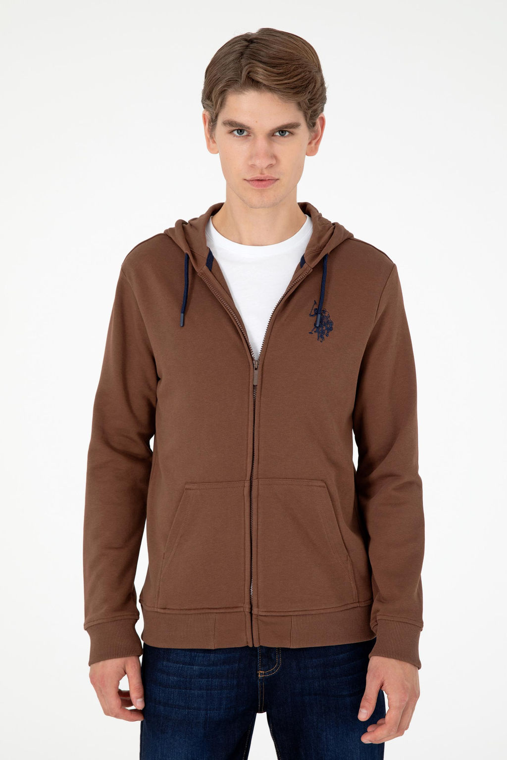 Мужской коричневый свитшот Неожиданная скидка в корзине - U.s. polo assn фото 3