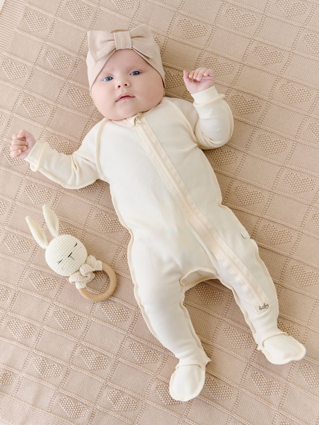 Пижама-слип с закрытой ножкой Топлёное молоко 0+