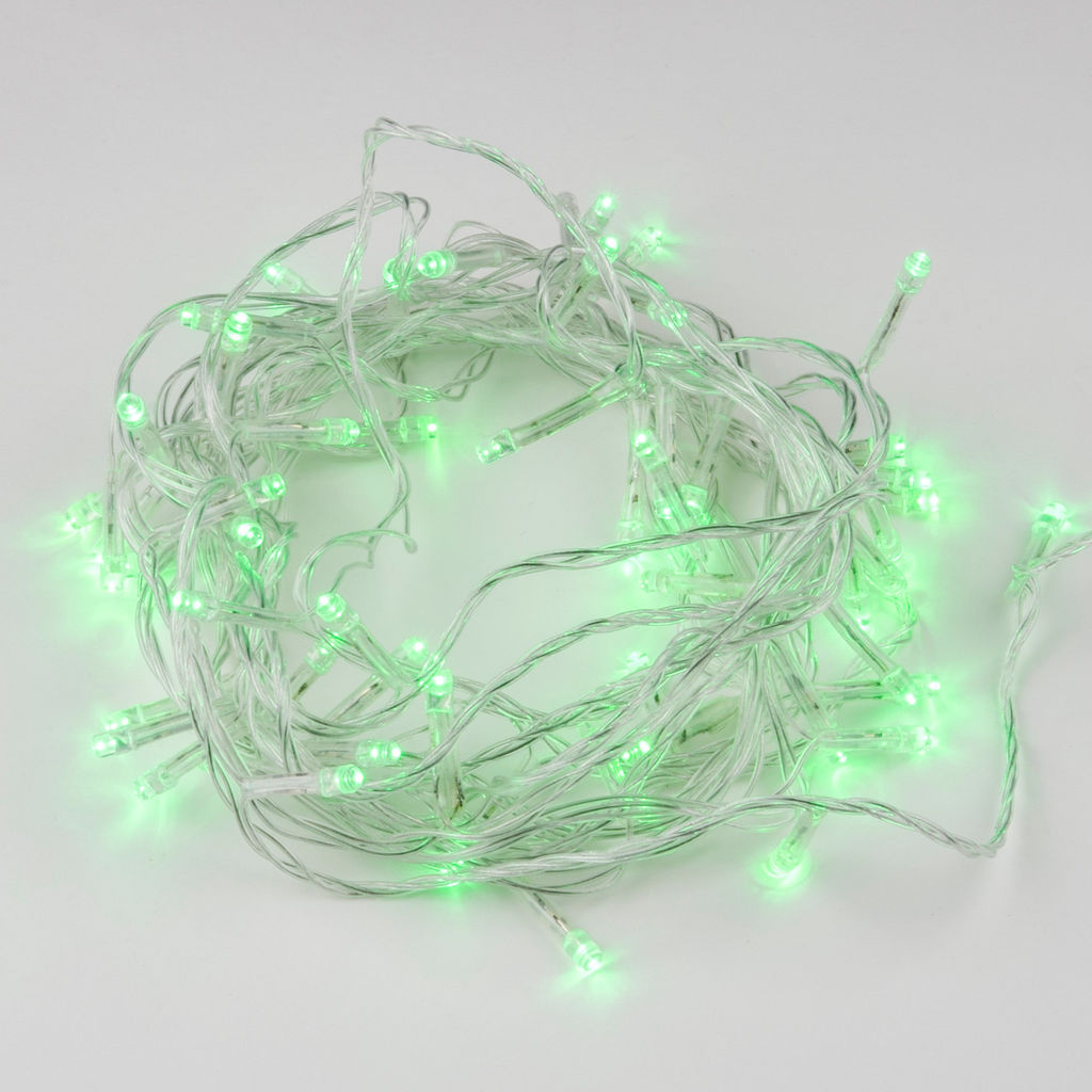 ULD-S0500-050/DTA GREEN IP20 Гирлянда светодиодная с контроллером, 5м. 50 светодиодов. Зеленый свет. Провод прозрачный. ТМ Uniel - Volpe фото 2