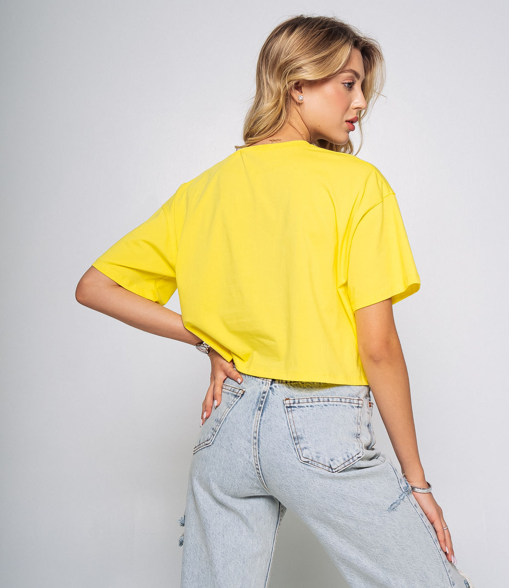Кроп-топ #КТ2205, жёлтый