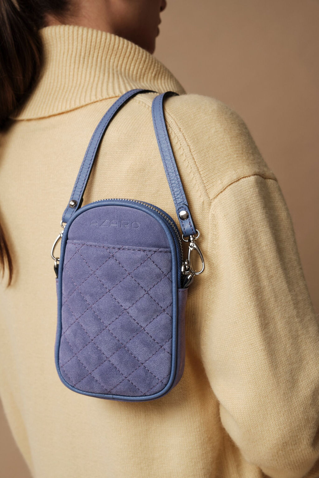 Сумка замшевая Azaro 30832 сиреневый закат