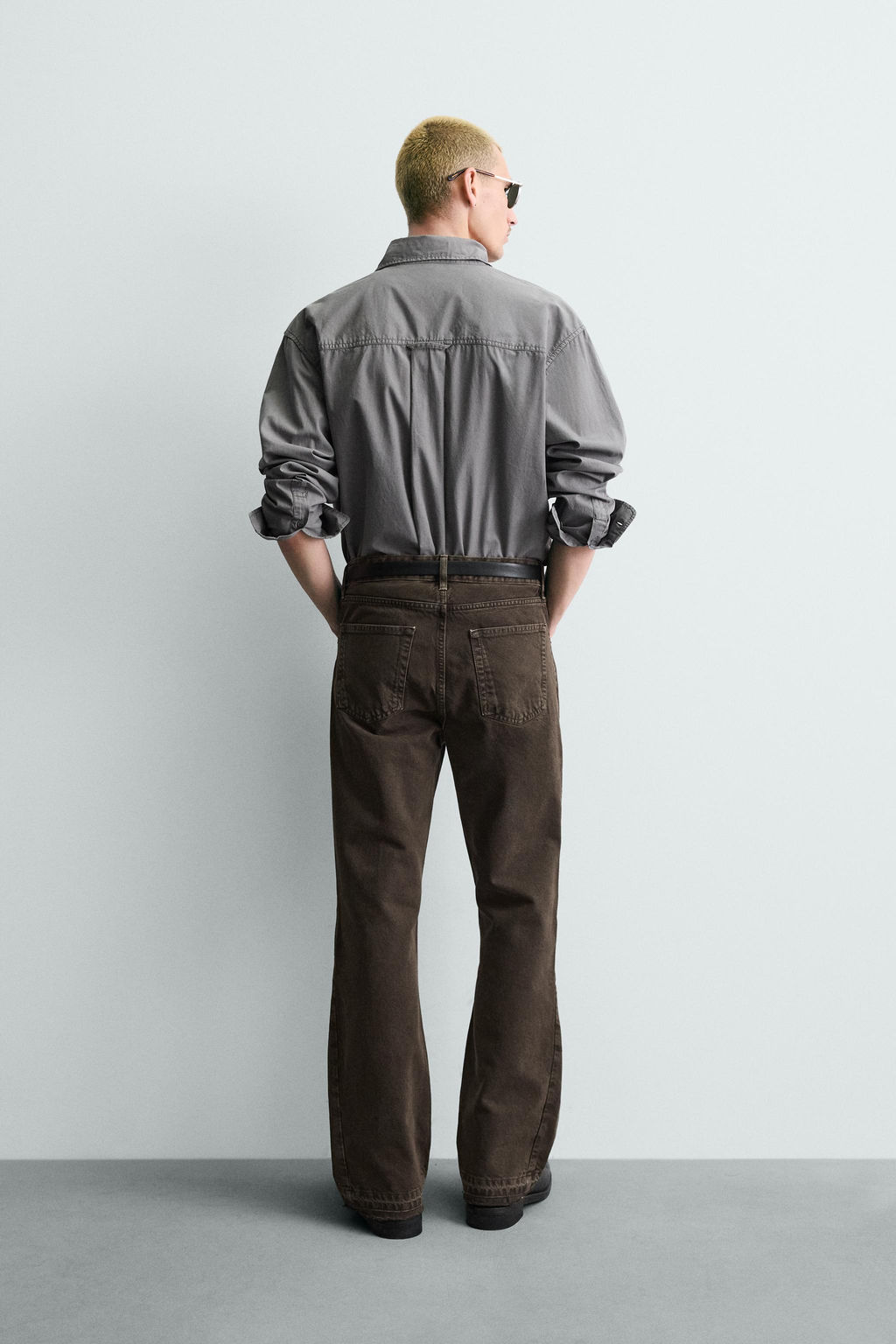 JEANS FLARE FIT ROTOS / Marr?n - Zara фото 3