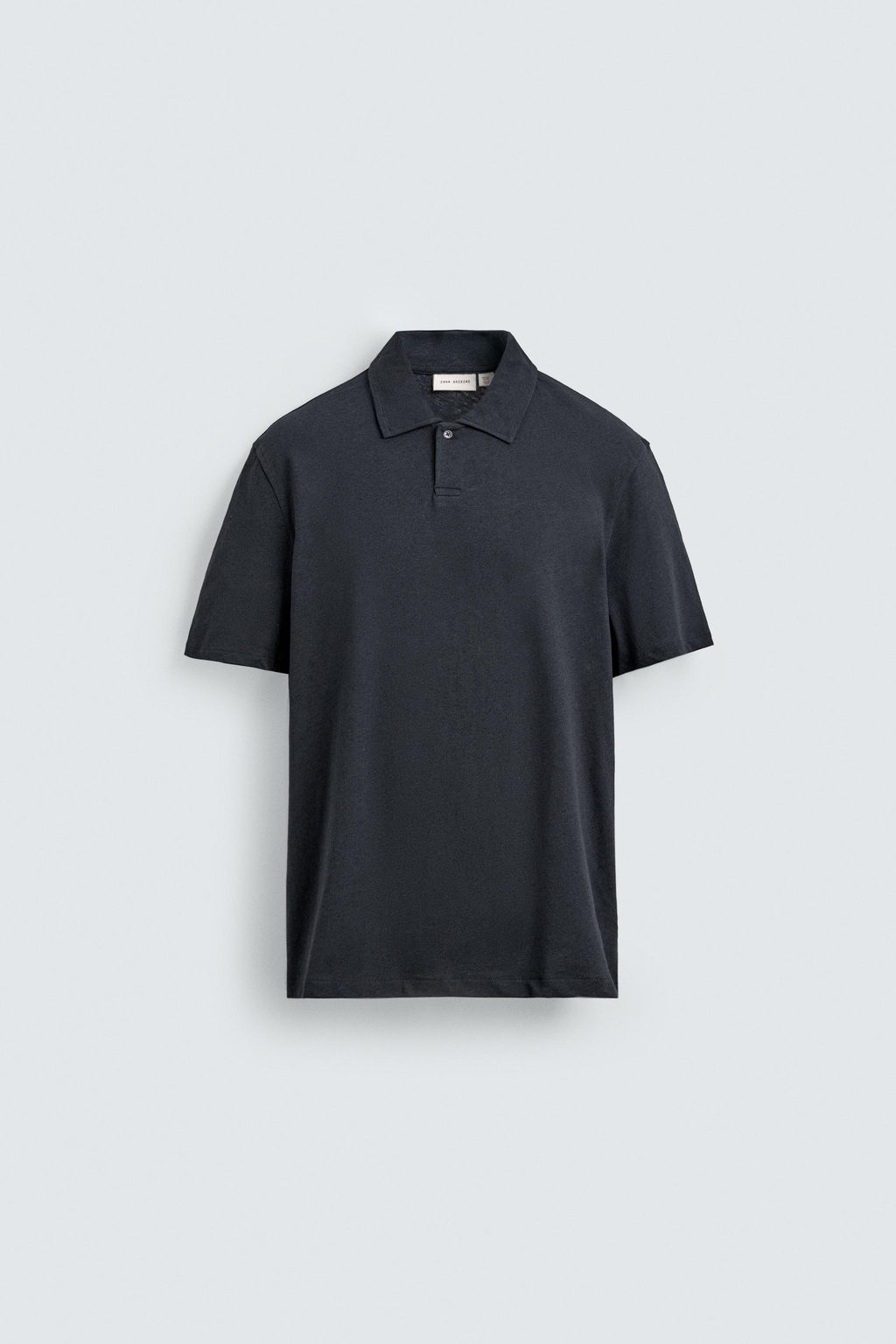 POLO REGULAR FIT ALGOD?N - LINO / Marino oscuro - Zara фото 6
