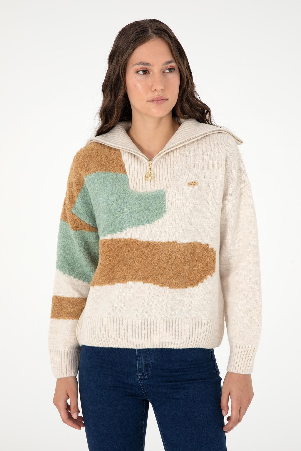 Женский кремовый свитер - U.s. polo assn фото 3