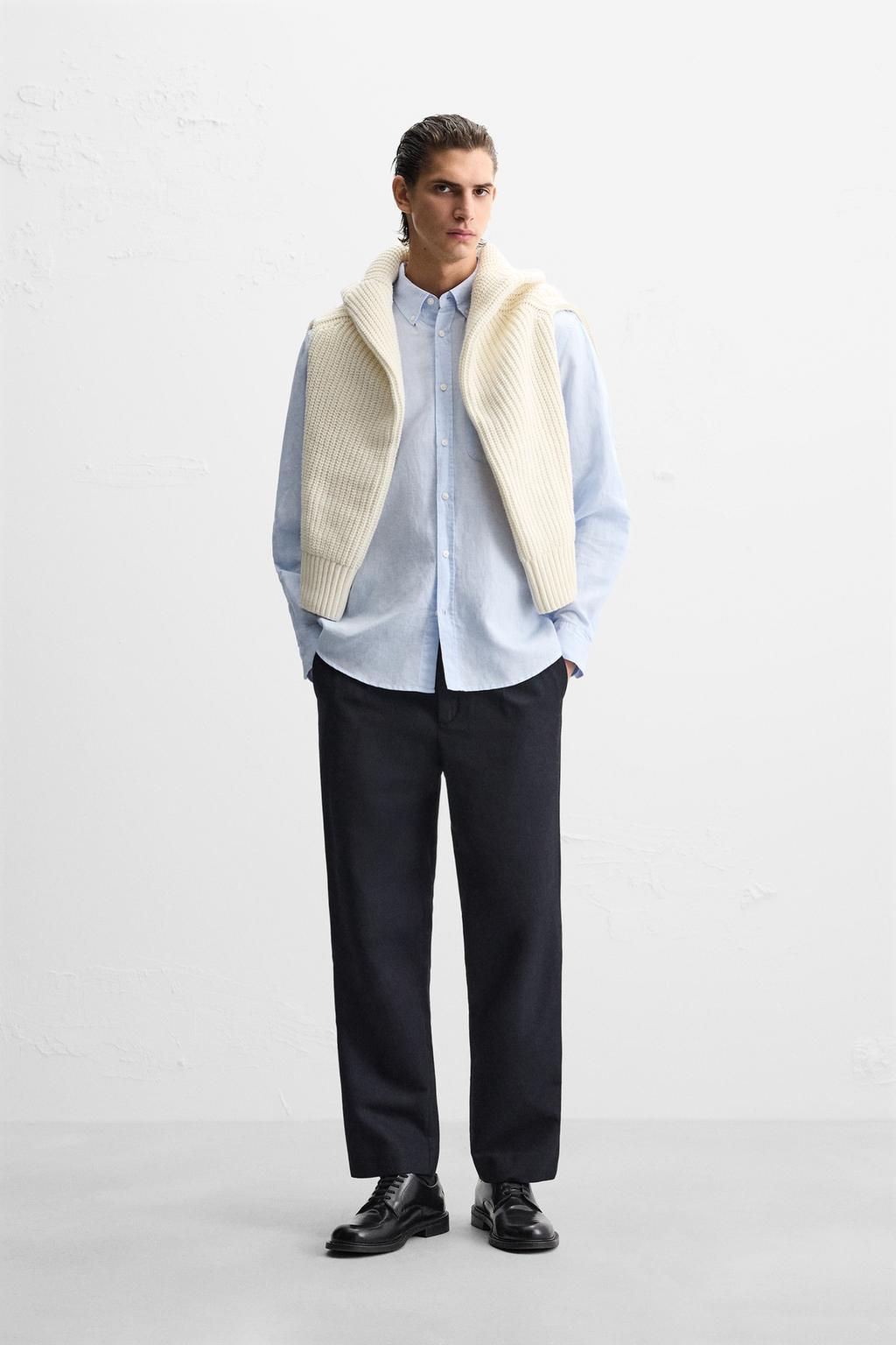 COTTON - LINEN SHIRT - Zara фото 17