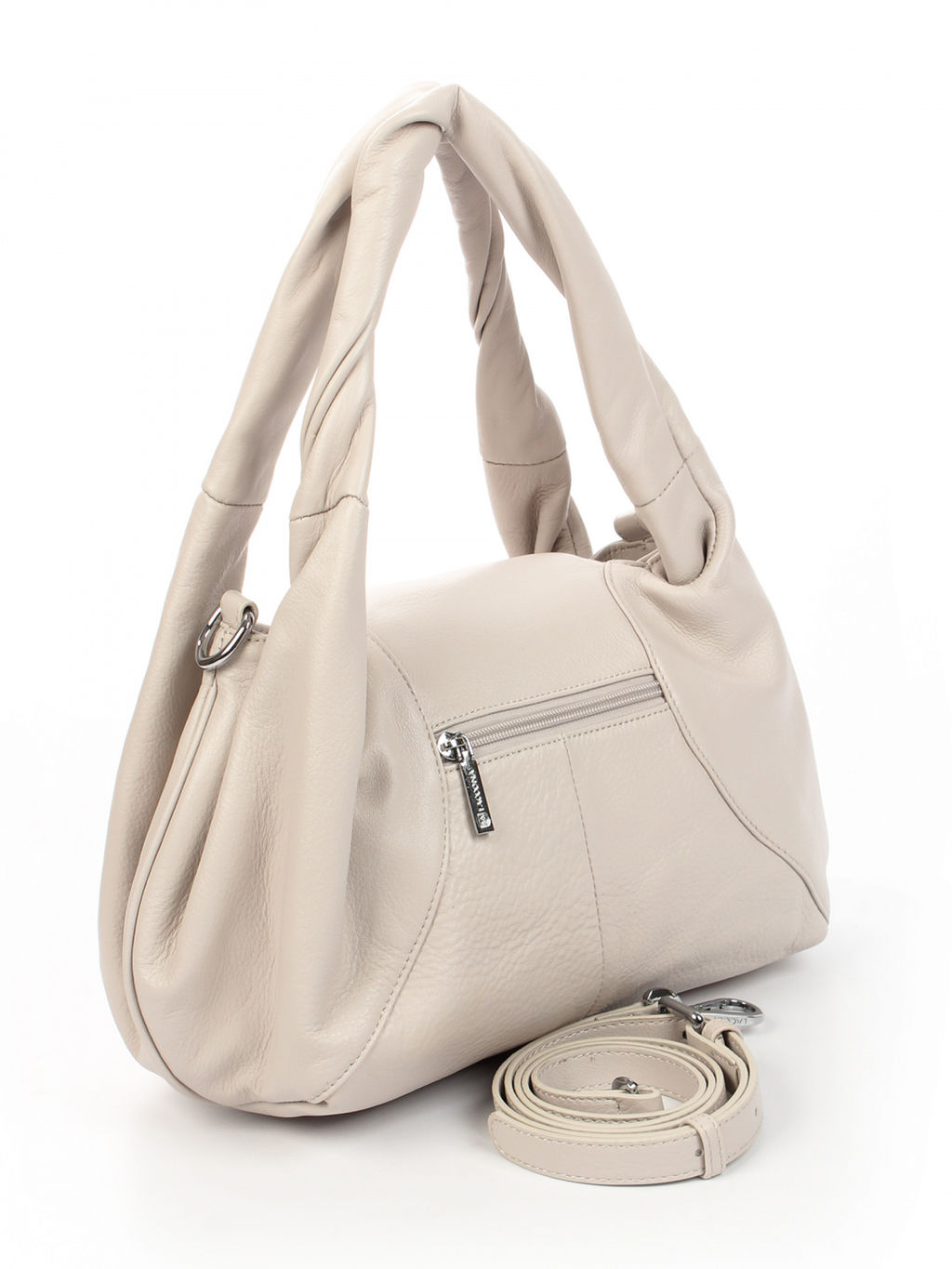 LACCOMA сумка АУ4748-светло-серый натуральная кожа  фото 2