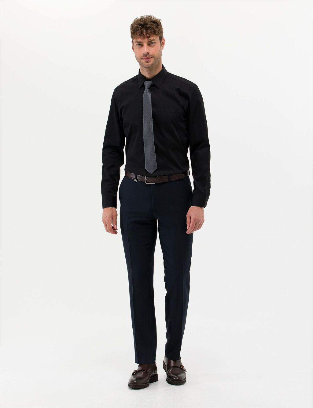 Siyah Regular Fit Uzun Kollu Klasik G_mlek - Pierre cardin фото 2