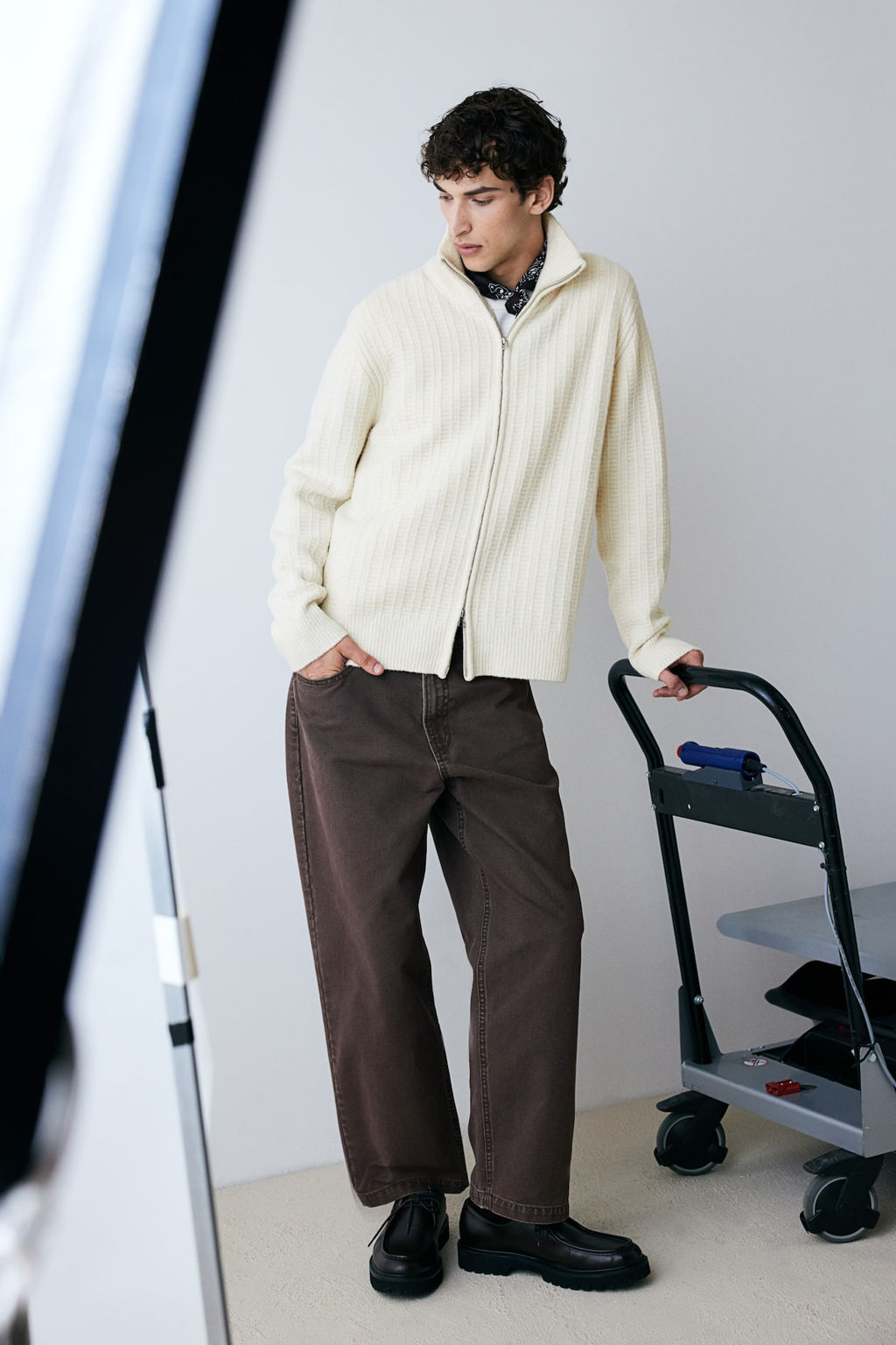 Cardigan en punto texturizado Regular Fit - H&m фото 5