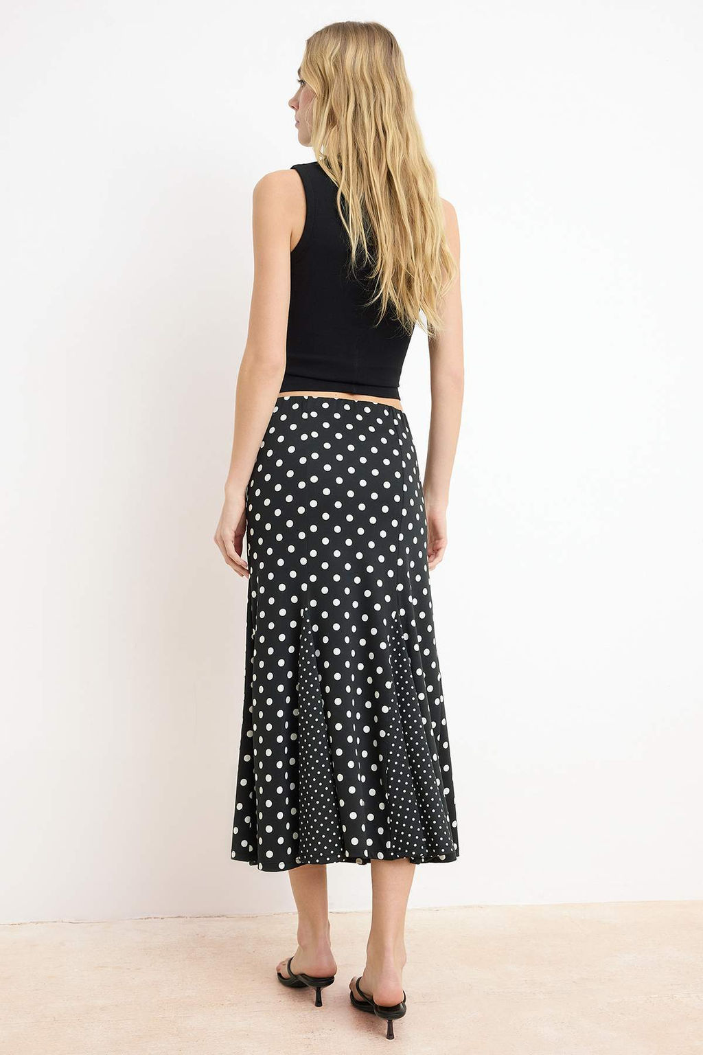 Kahverengi A-Kesim/Can Form Yuksek Bel Midi Esnek Orme Etek TWOSS26ET00063 - Trendyolmilla фото 8