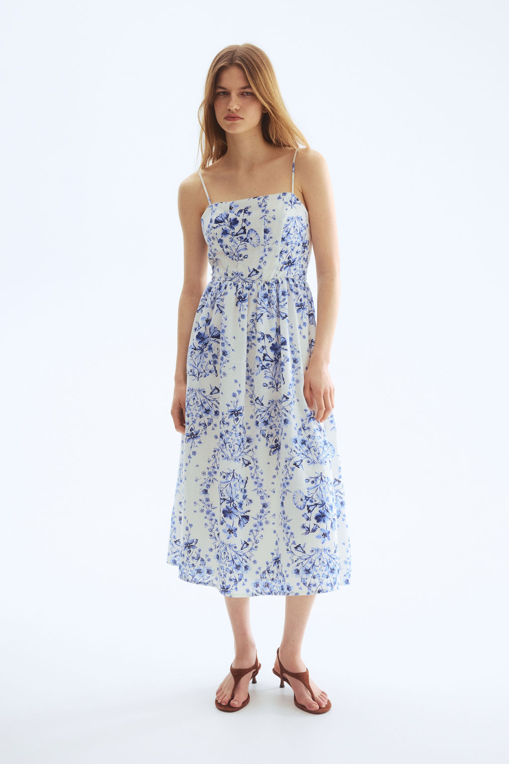 Vestido midi con tirantes finos - H&m фото 6