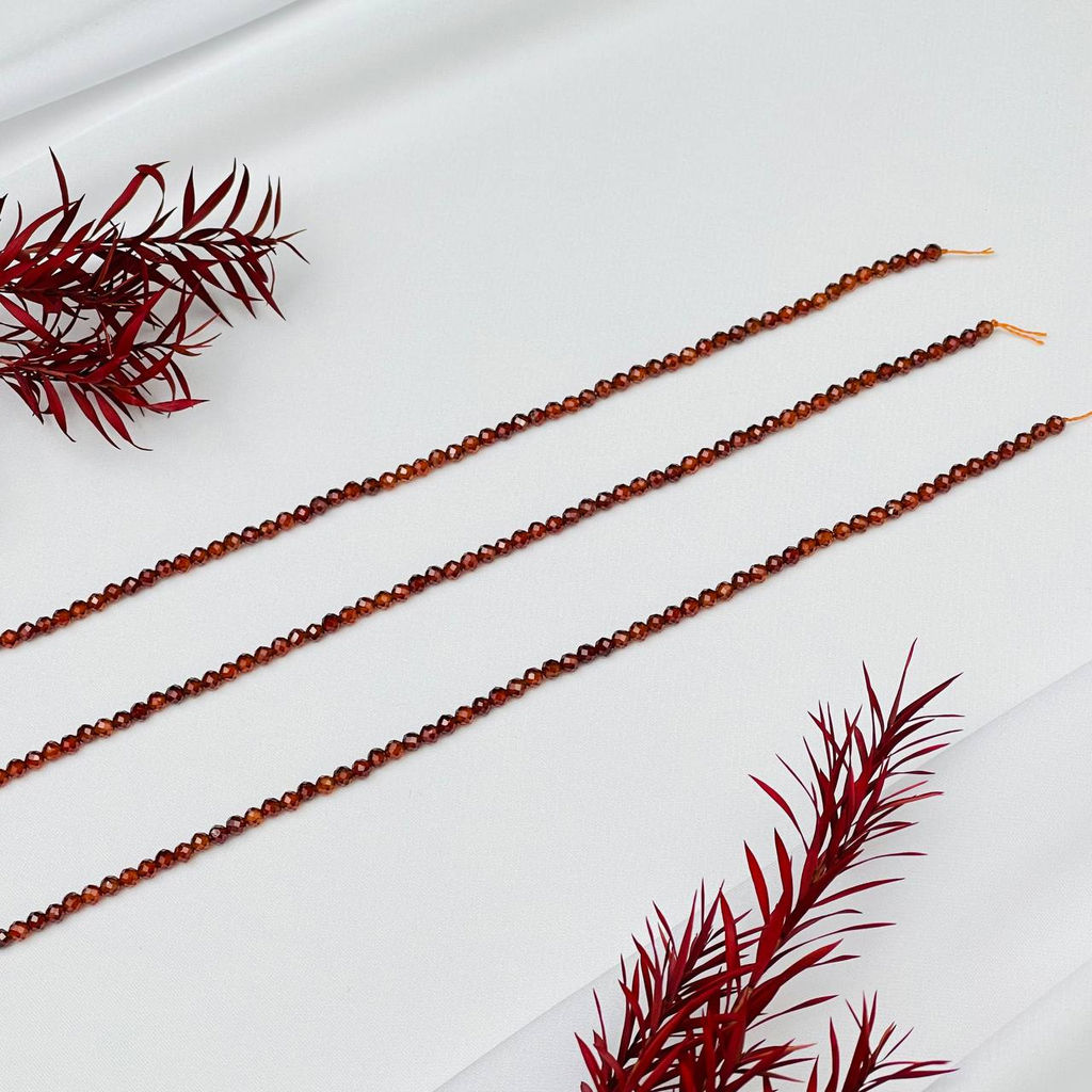 Бусины для украшений из Граната "Спессартин" (130 бусин)