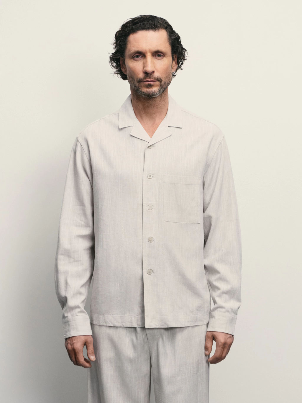 Рубашка relax fit со льном / Zarina  фото 3