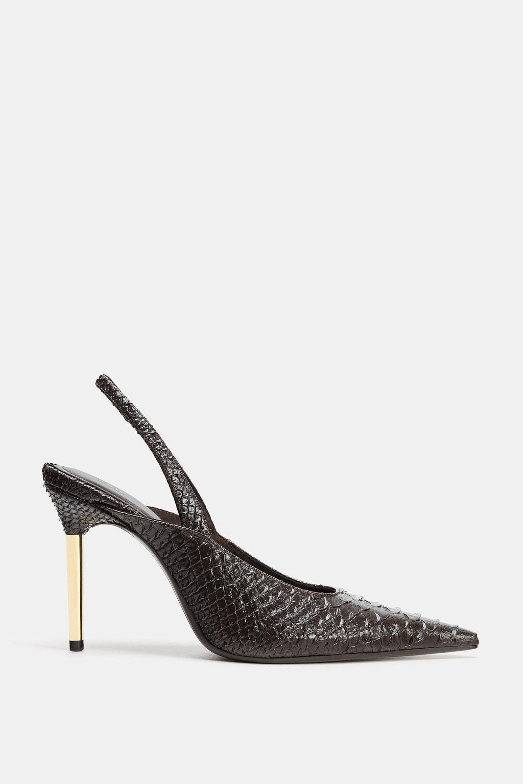 EMBOSSED SLINGBACK SHOES - Zara фото 8