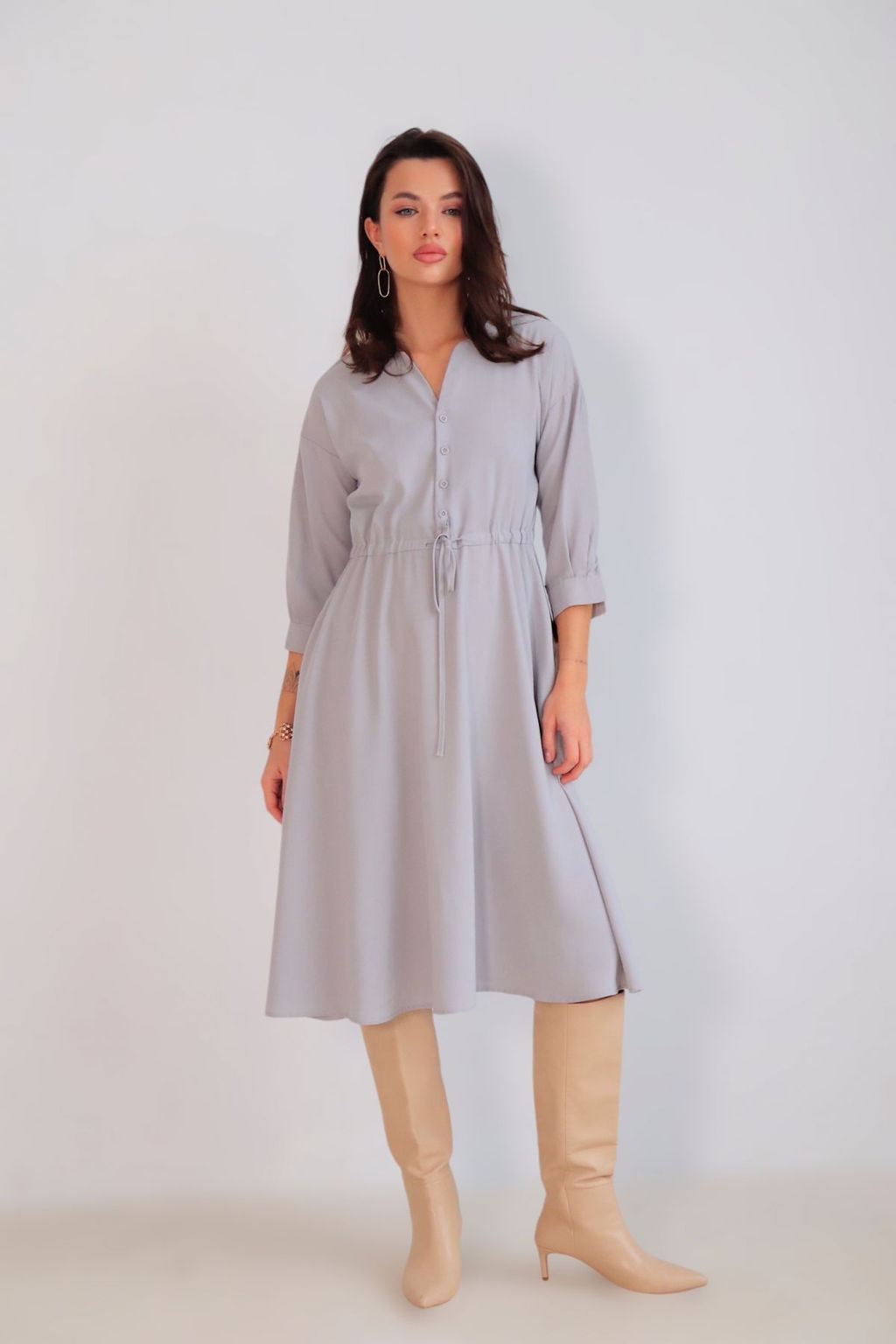 Martichelli Платье светло-серое  фото 4