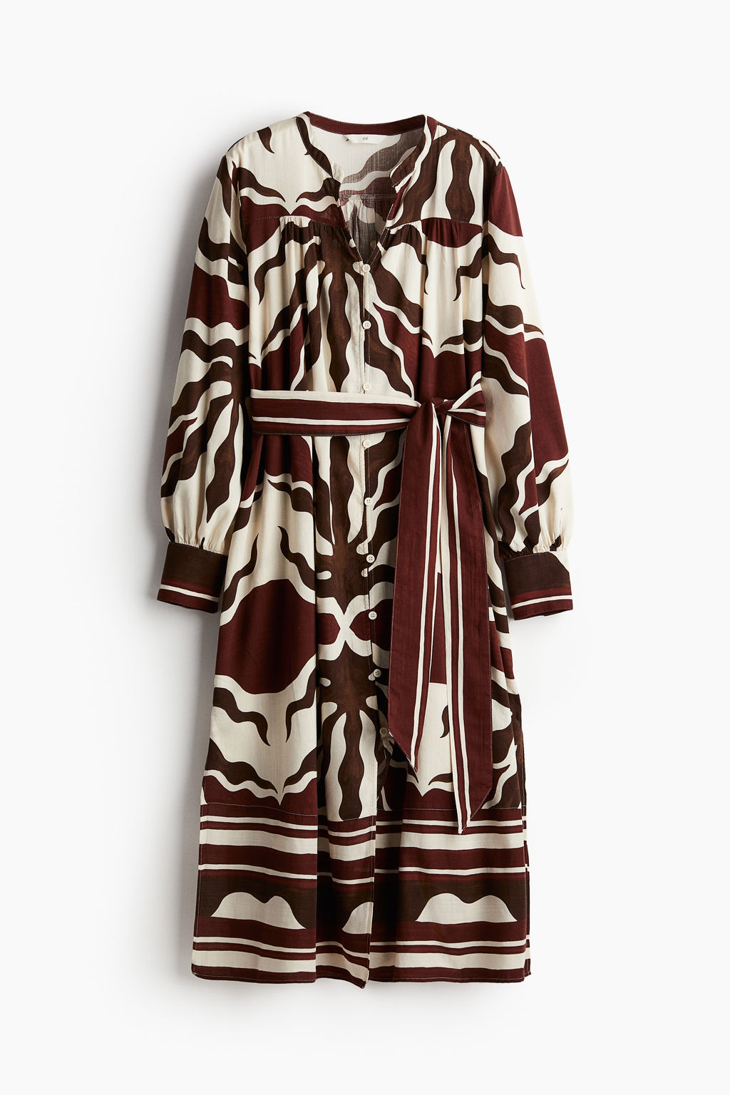 Vestido caftan con cinturon de anudar - H&m фото 7