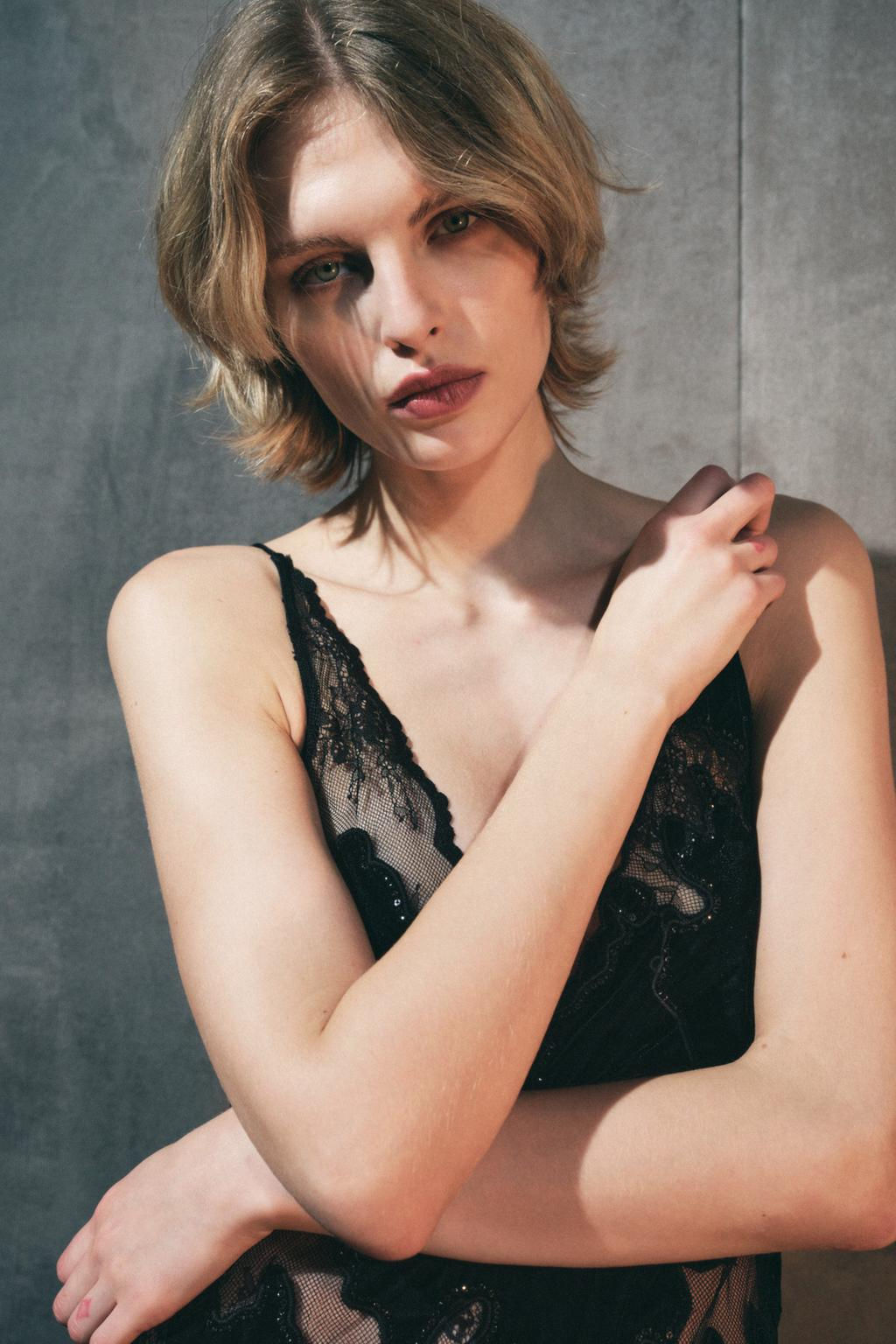 SEQUINNED CAMISOLE DRESS - Zara фото 6