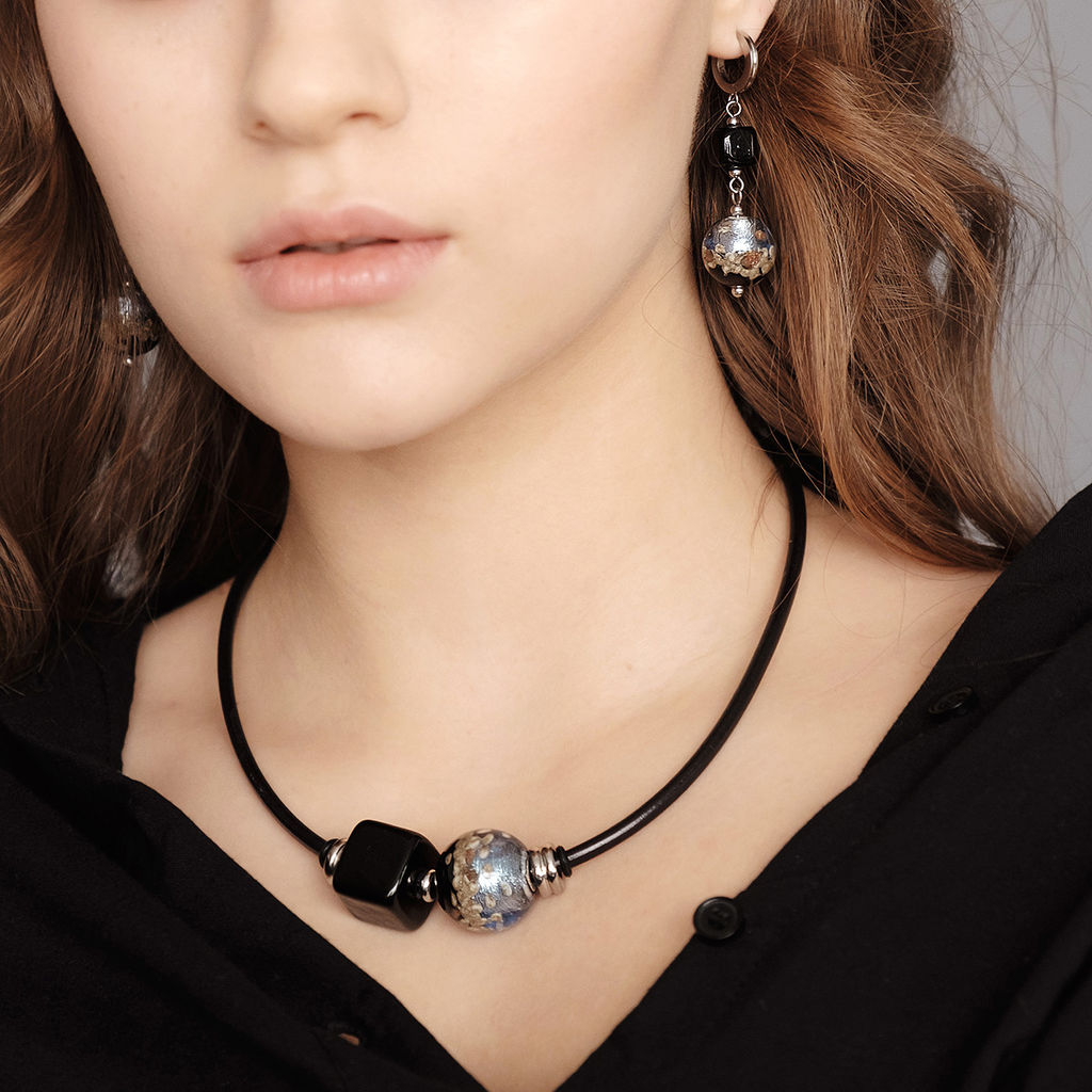 Серьги из муранского стекла GRACEFUL BLOOM LS3129 - Vloes фото 4