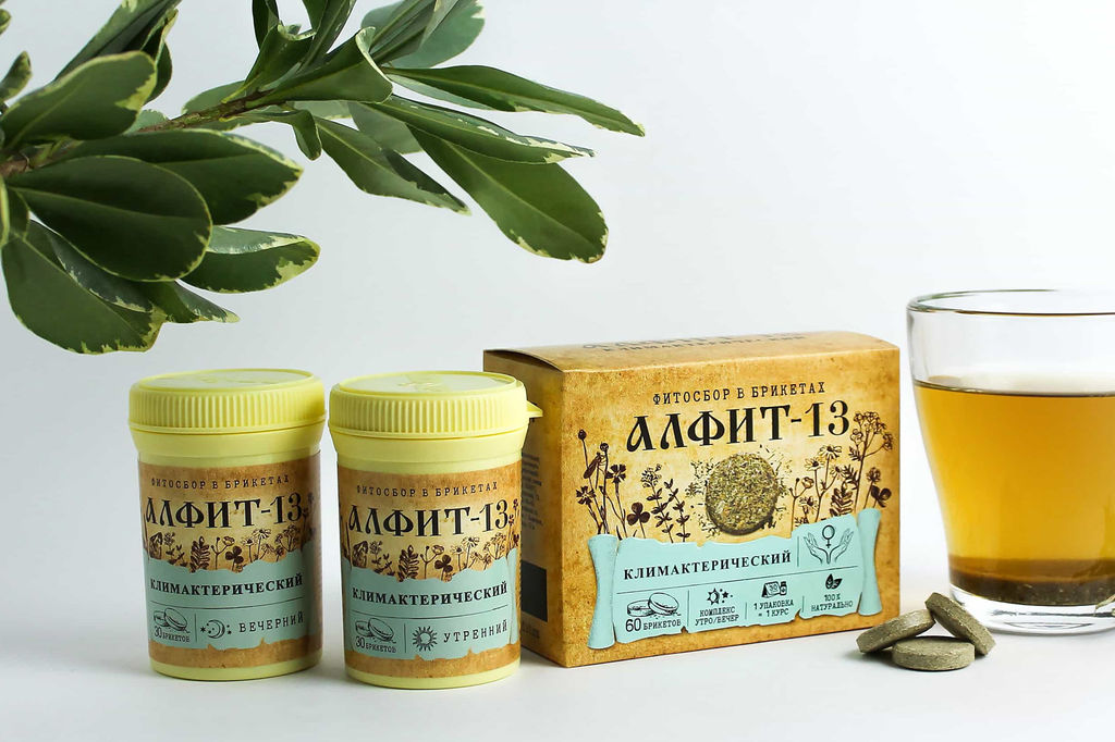Алфит-13 Климактерический БАД в брикетах Алфит 1195