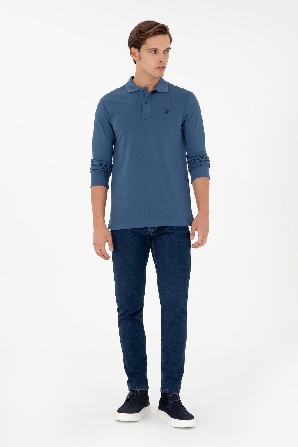 Мужской базовый свитшот цвета индиго - U.s. polo assn фото 4