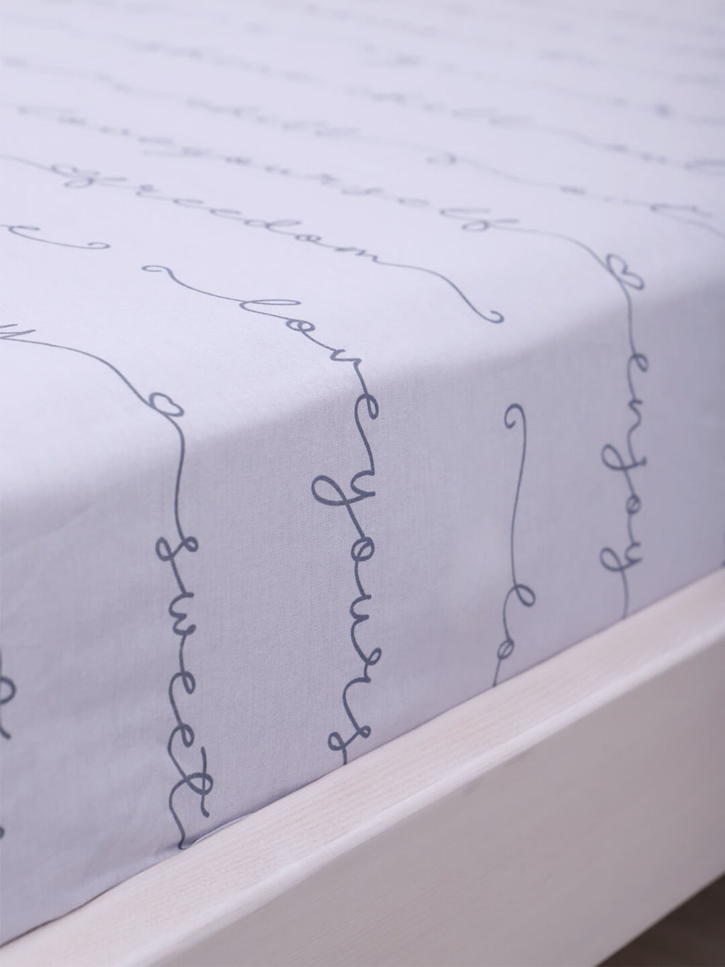 Простыня поплин - Позитив, цвет светлый серый 150х215