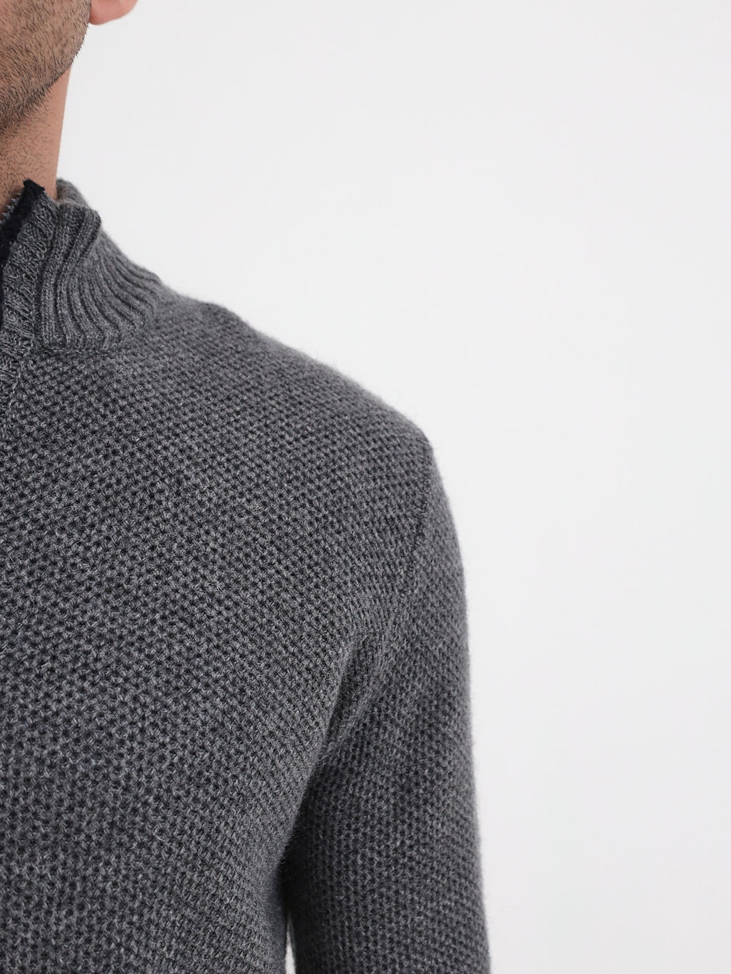 Джемпер мужской GREG G134-соты D1 (св.серый)  фото 3